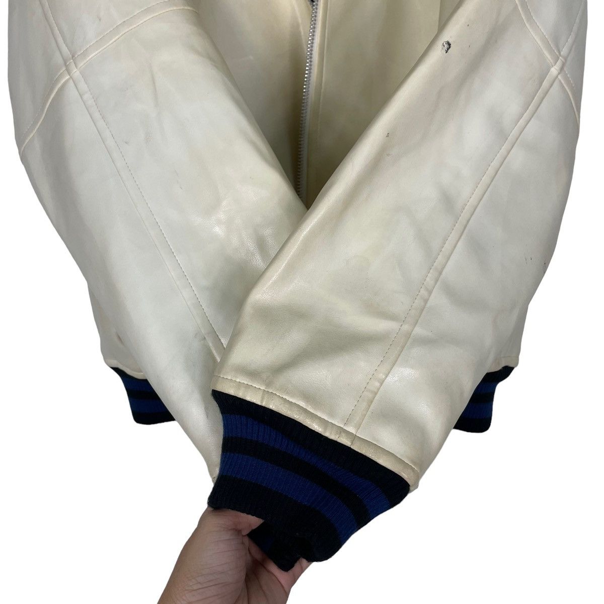 MLB × New York Yankees 💥NEW YORK YANKEES PU LEATHER BOMBER JACKET Size US L / EU 52-54 / 3 - 12 Thumbnail