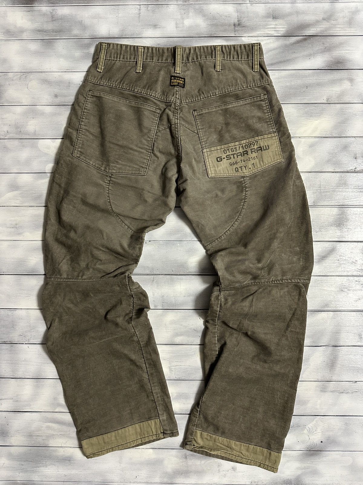 G-Star Rare Vintage Jeans G-Star Raw Corduroy Pants Avant-Garde Y2K Size US 31 - 1 Thumbnail
