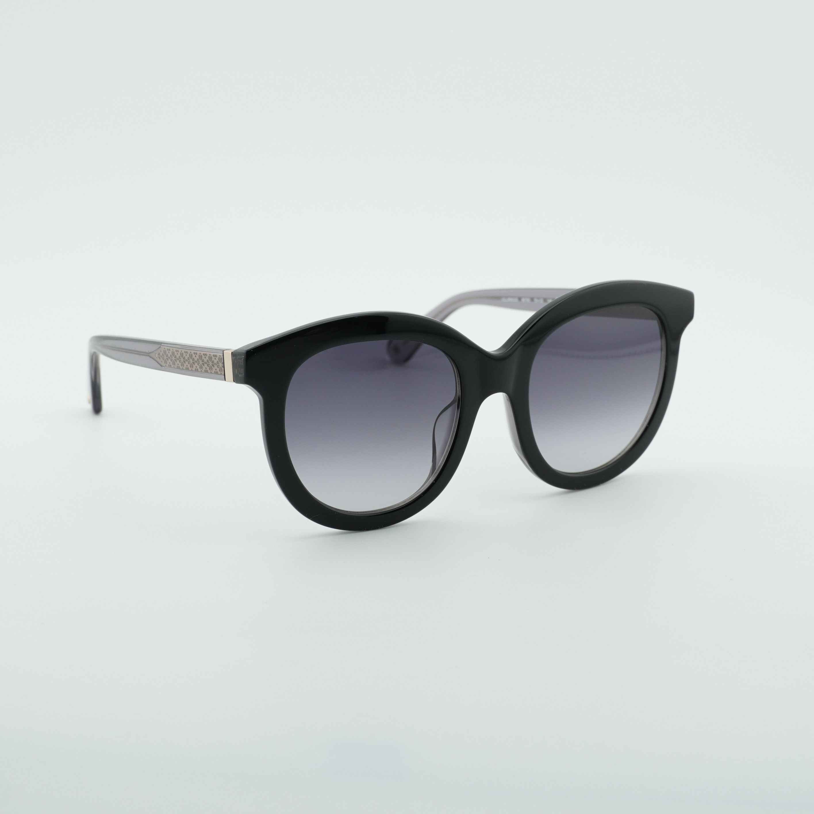 Kate Spade Kate Spade LILLIAN/G/S 0807 9O Sunglasses Black Round Frame Size ONE SIZE - 1 Thumbnail