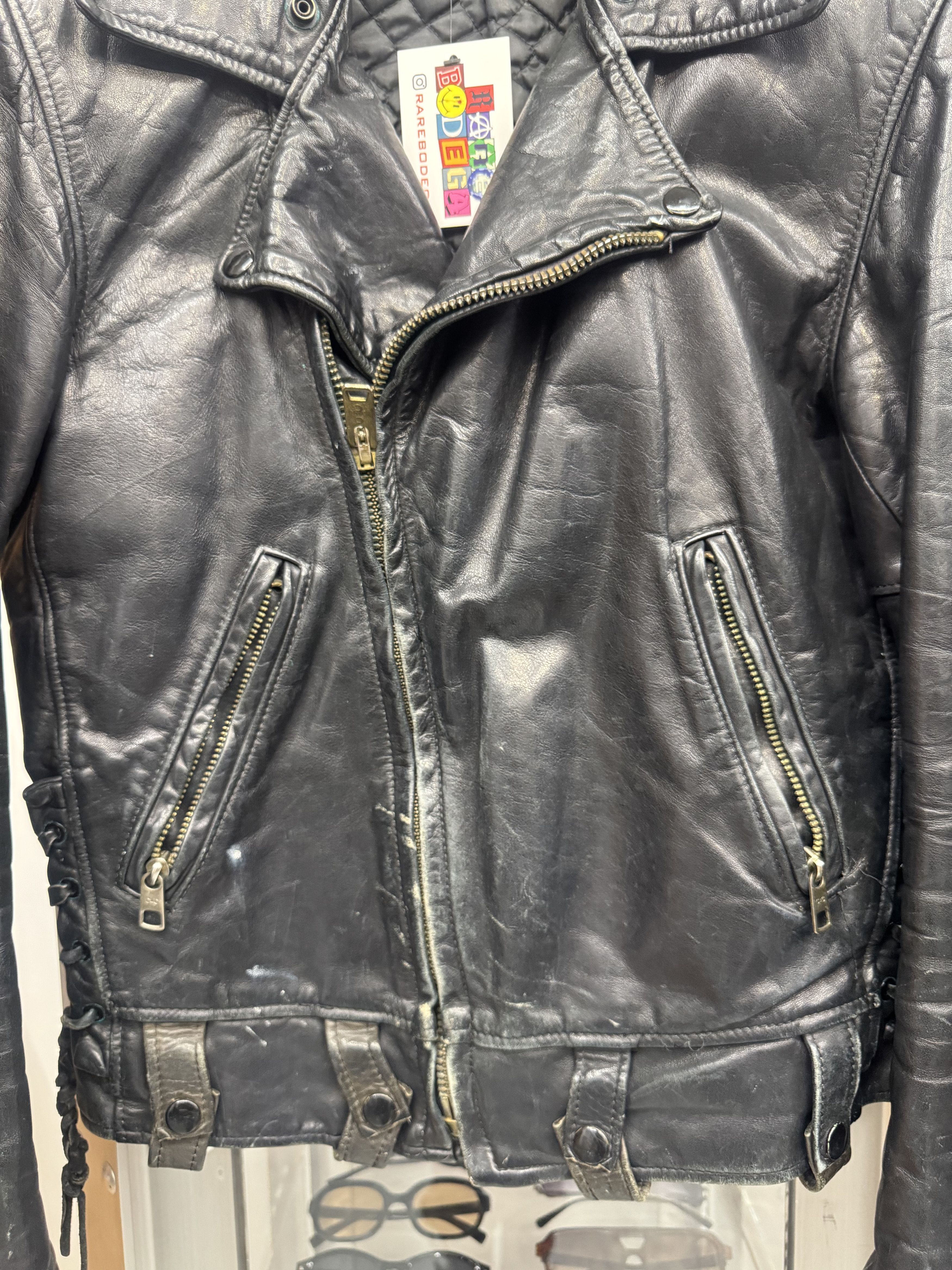 Golden Bear Vintage Leather Moto Jacket Size US M / EU 48-50 / 2 - 2 Thumbnail