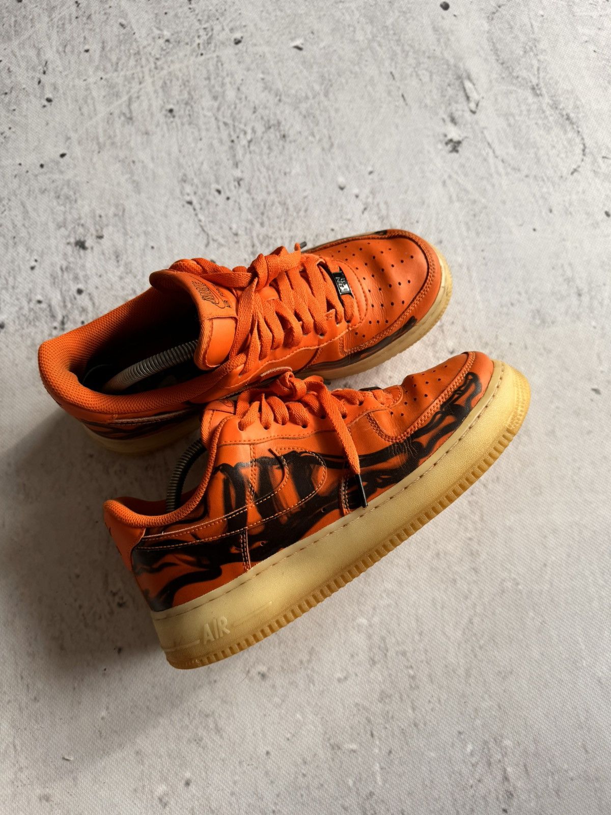 Nike × Vintage Nike Air Force 1 skeleton „orange” Size US 9 / EU 42 - 6 Thumbnail