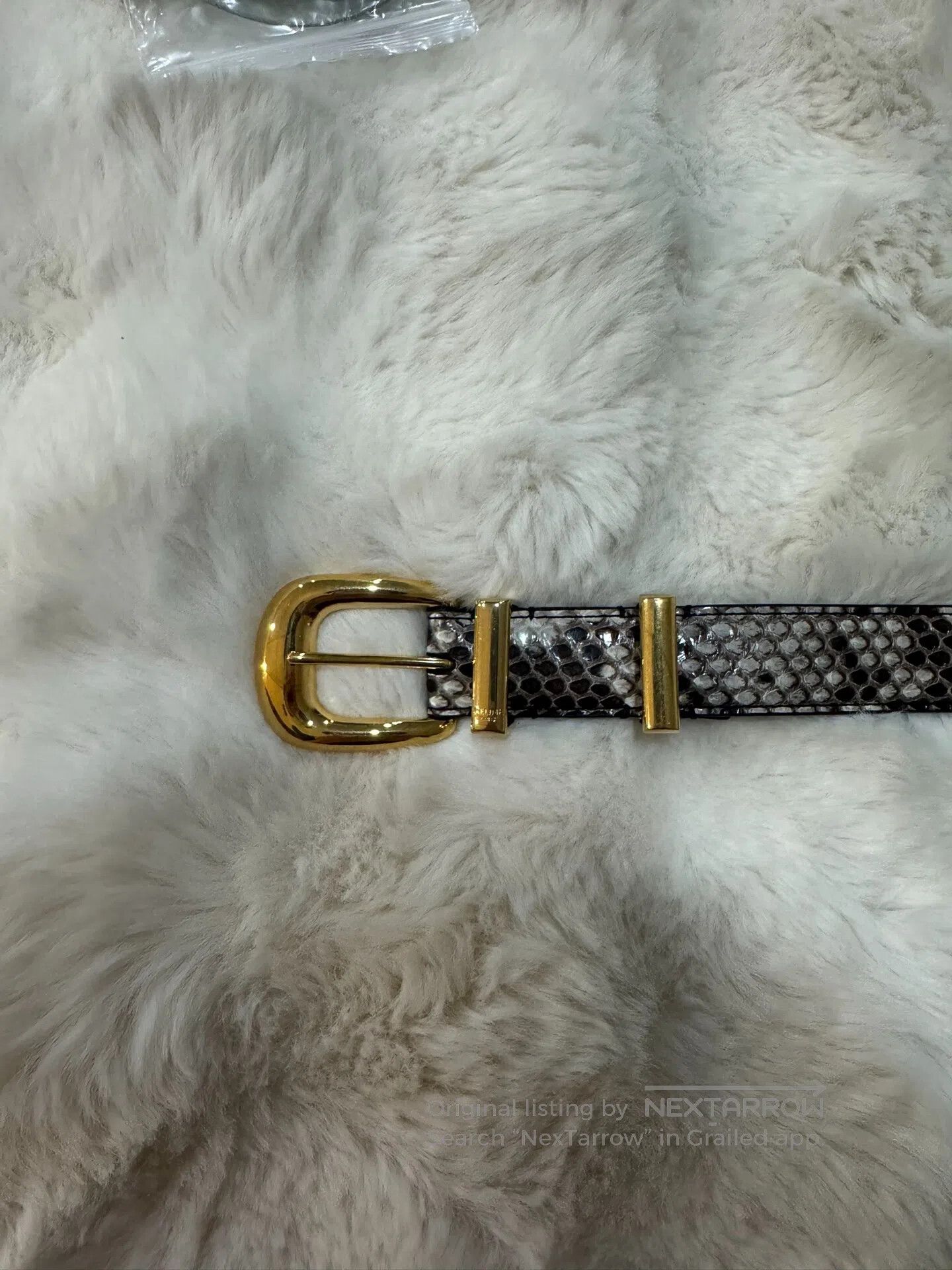 Celine CELINE size 80 Gold Buckle Rare Leather Belt| Size ONE SIZE - 3 Thumbnail