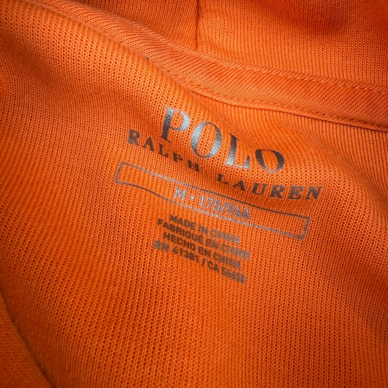 Polo Ralph Lauren Polo Ralph Lauren Orange Embossed Hoodie Sweatshirt M Size US M / EU 48-50 / 2 - 3 Thumbnail