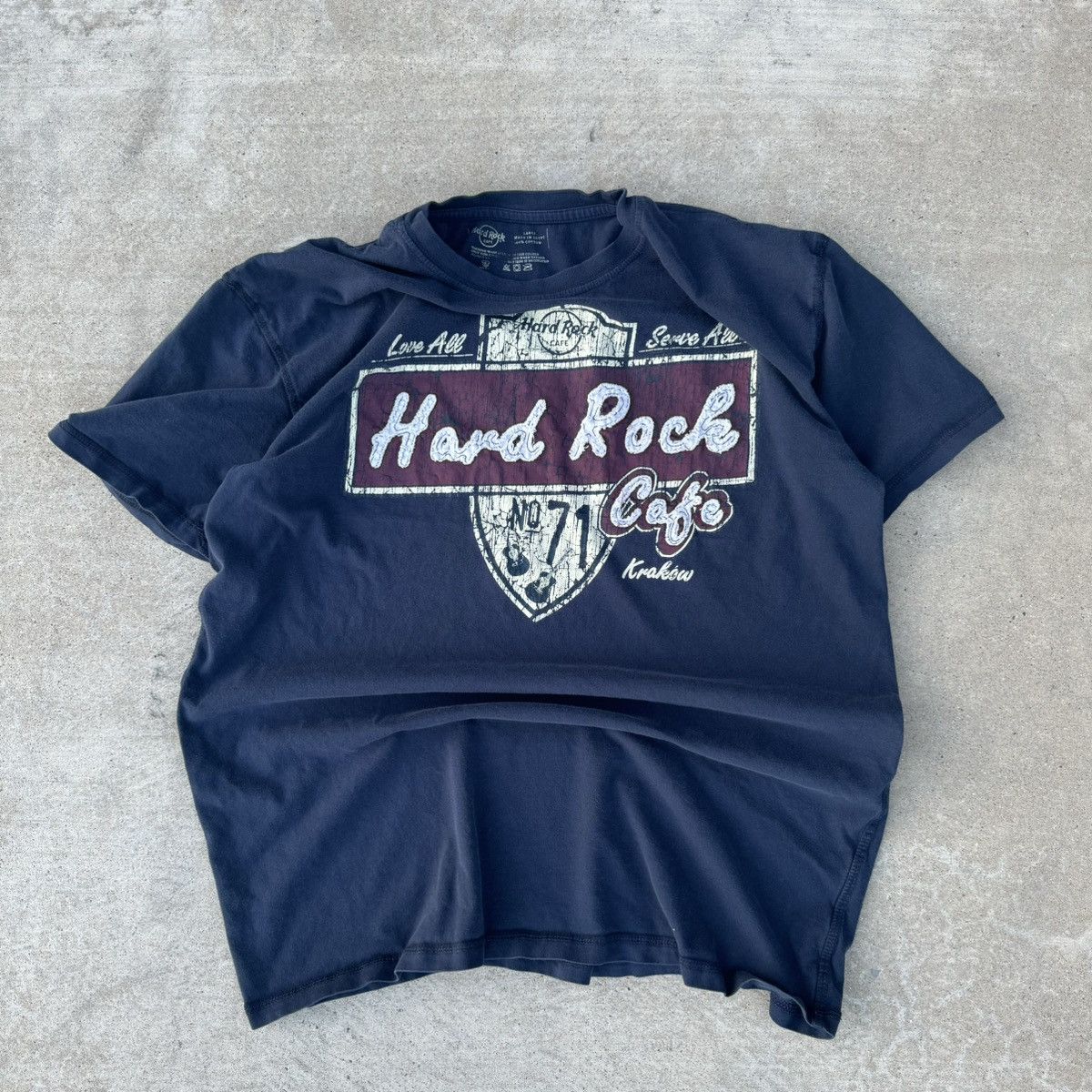 Affliction × Hard Rock Cafe × JNCO Vintage Y2K Blue Embroidered Hard Rock Graphic Tee Large Size US L / EU 52-54 / 3 - 1 Thumbnail