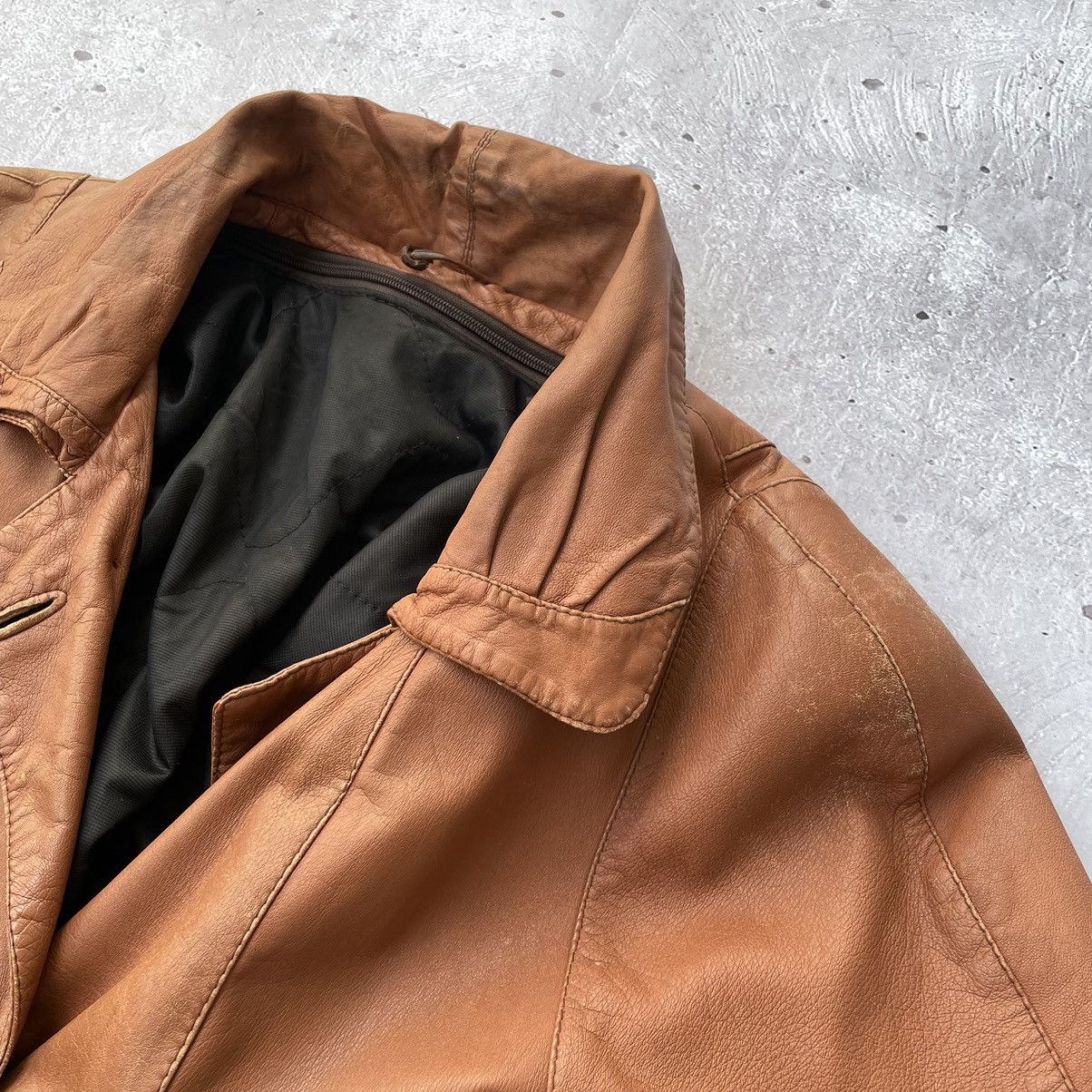 Japanese Brand vintage red leather trench coat style y2k japanese Size US L / EU 52-54 / 3 - 11 Thumbnail