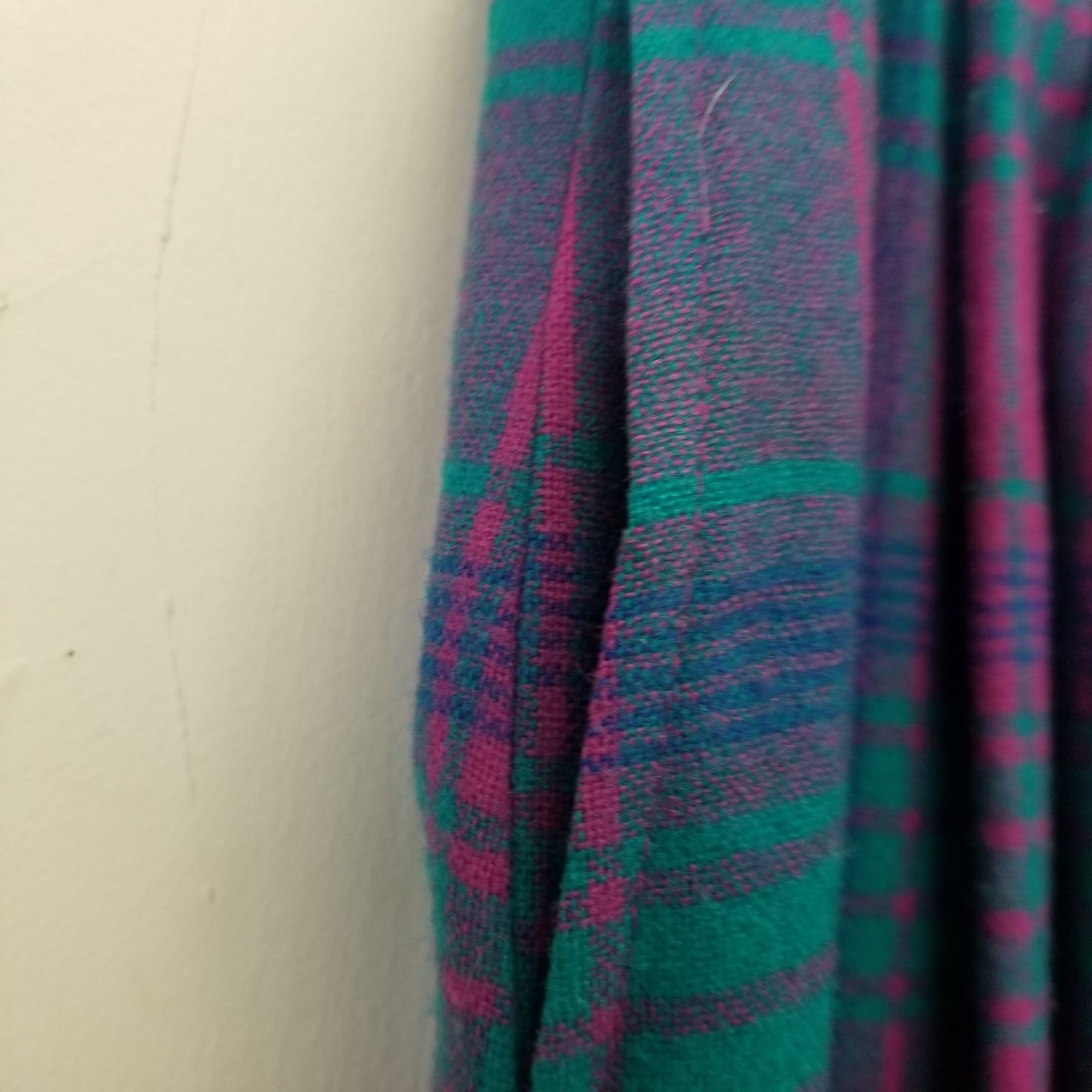 Pendleton Pendleton 16 Pink Green Plaid Virgin Wool Skirt USA Pockets Size 38" / US 16 / IT 52 - 7 Thumbnail