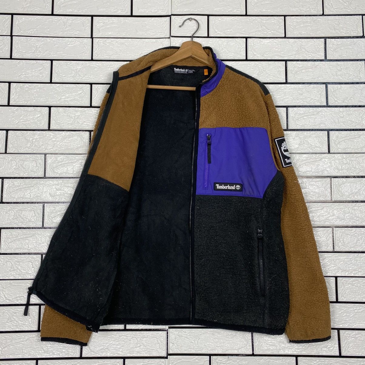 Japanese Brand 📌Fleece Sherpa Jacket Timberland Multi Color Block Size US M / EU 48-50 / 2 - 12 Thumbnail