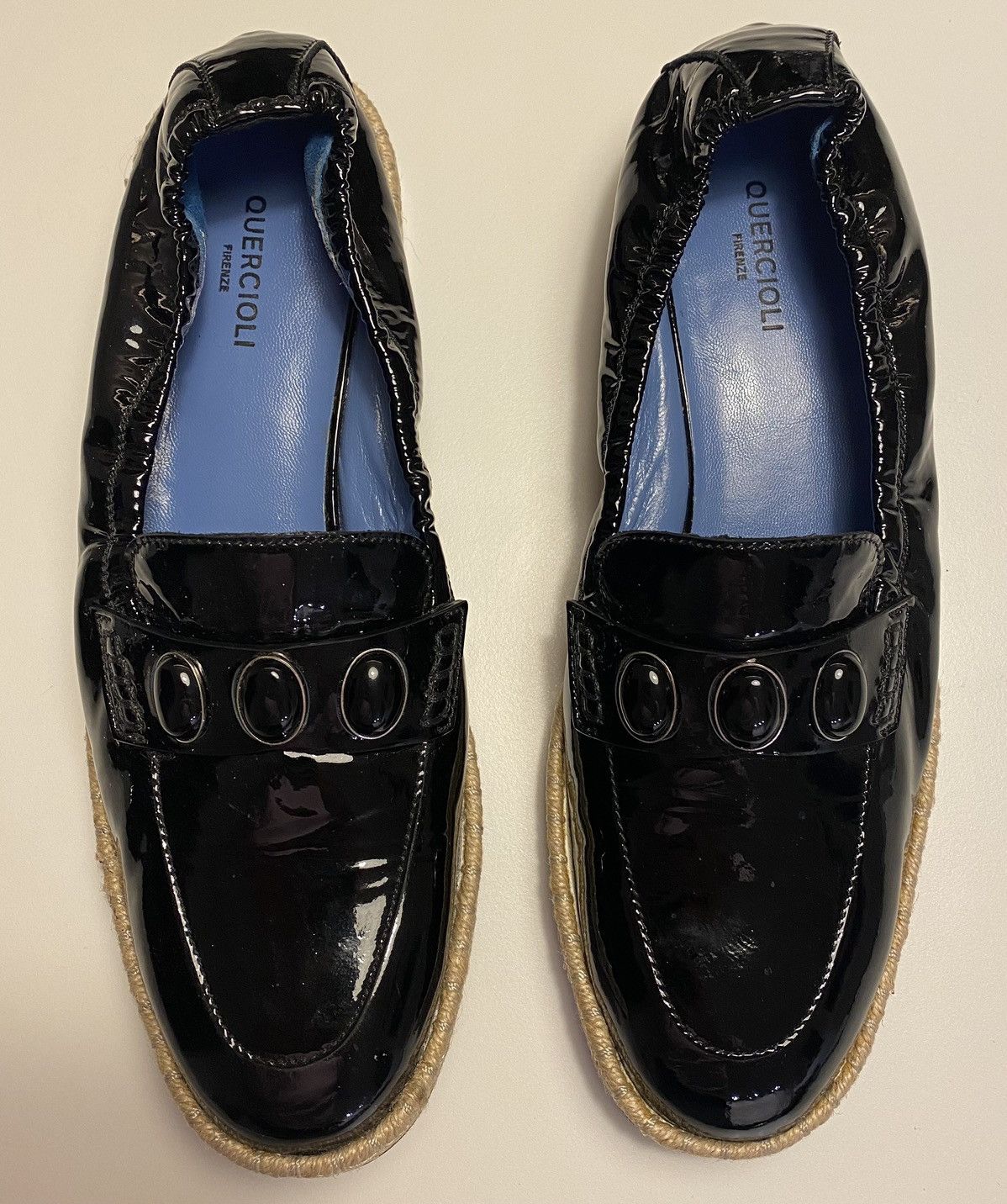 Quercioli Loafers in patent leather with semiprecious stones Size US 7 / IT 37 - 2 Thumbnail