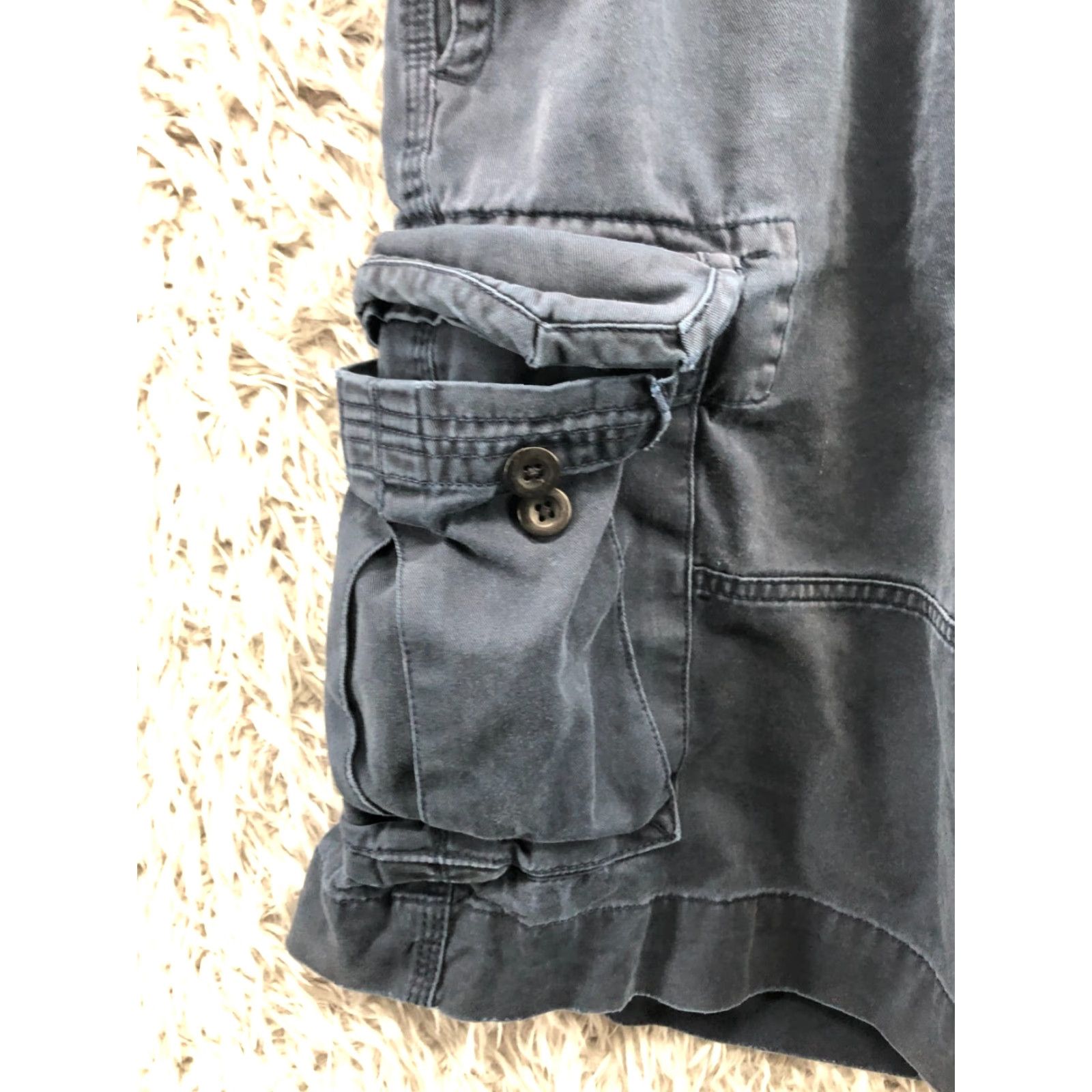 Vintage Polo Cargo Shorts Mens Regular 42 Blue Dark Wash 5-Pocket Cotton Blend Belt Loops Logo Polo Shirt? Size US XL / EU 56 / 4 - 6 Thumbnail