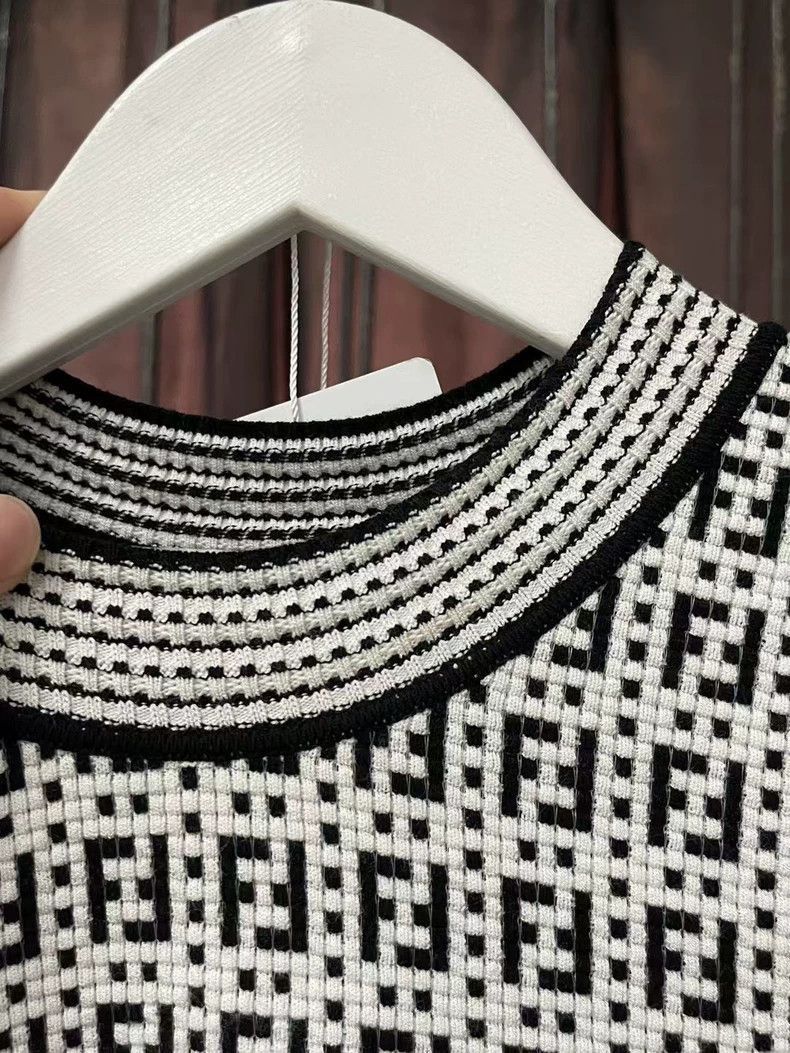 Fendi Fendi Gray Short Sleeve Knit Dress Size US 42 / EU 58 - 5 Thumbnail