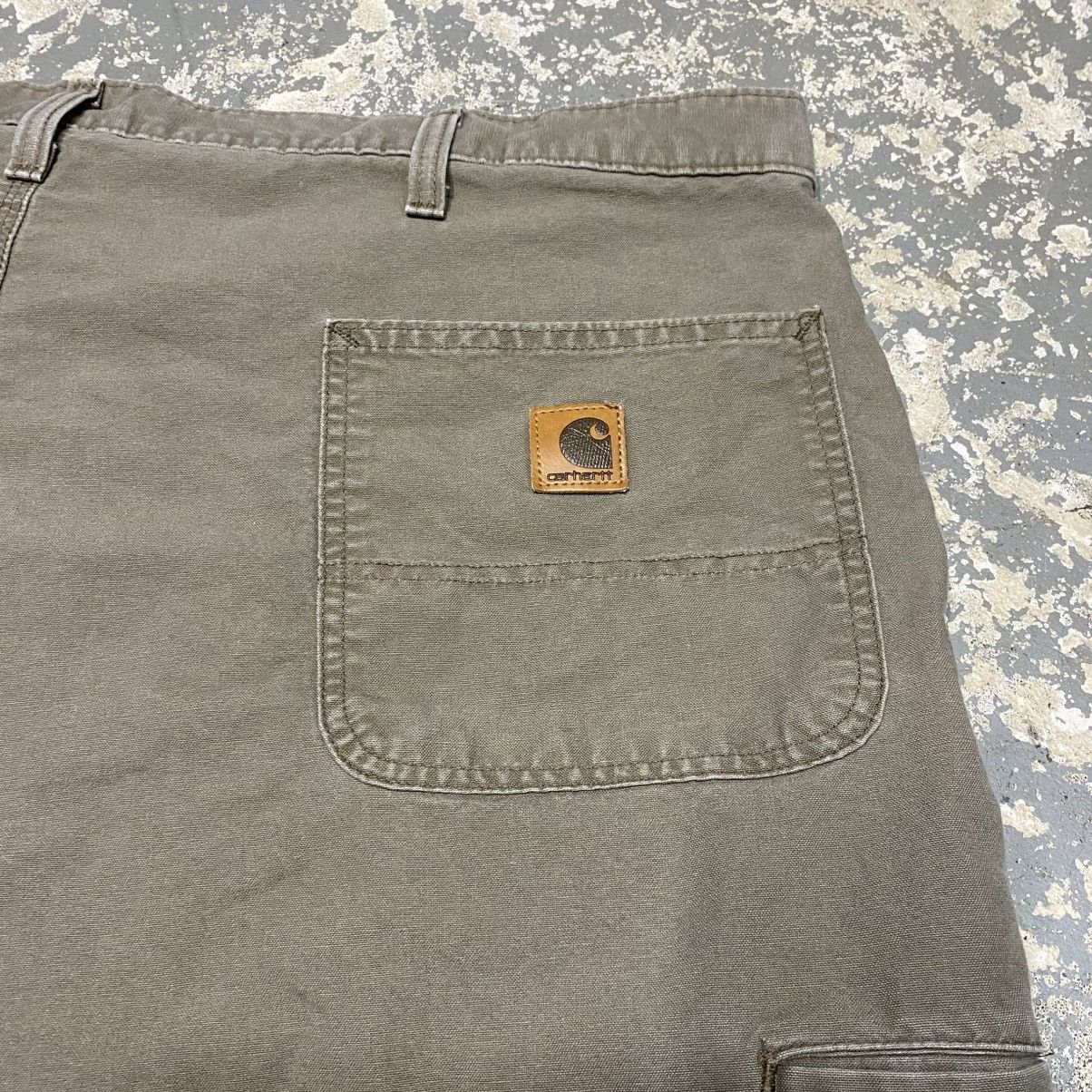 Other Vintage Carhartt Brown/Green Carpenter Workwear Shorts Jorts Size US 43 - 4 Thumbnail
