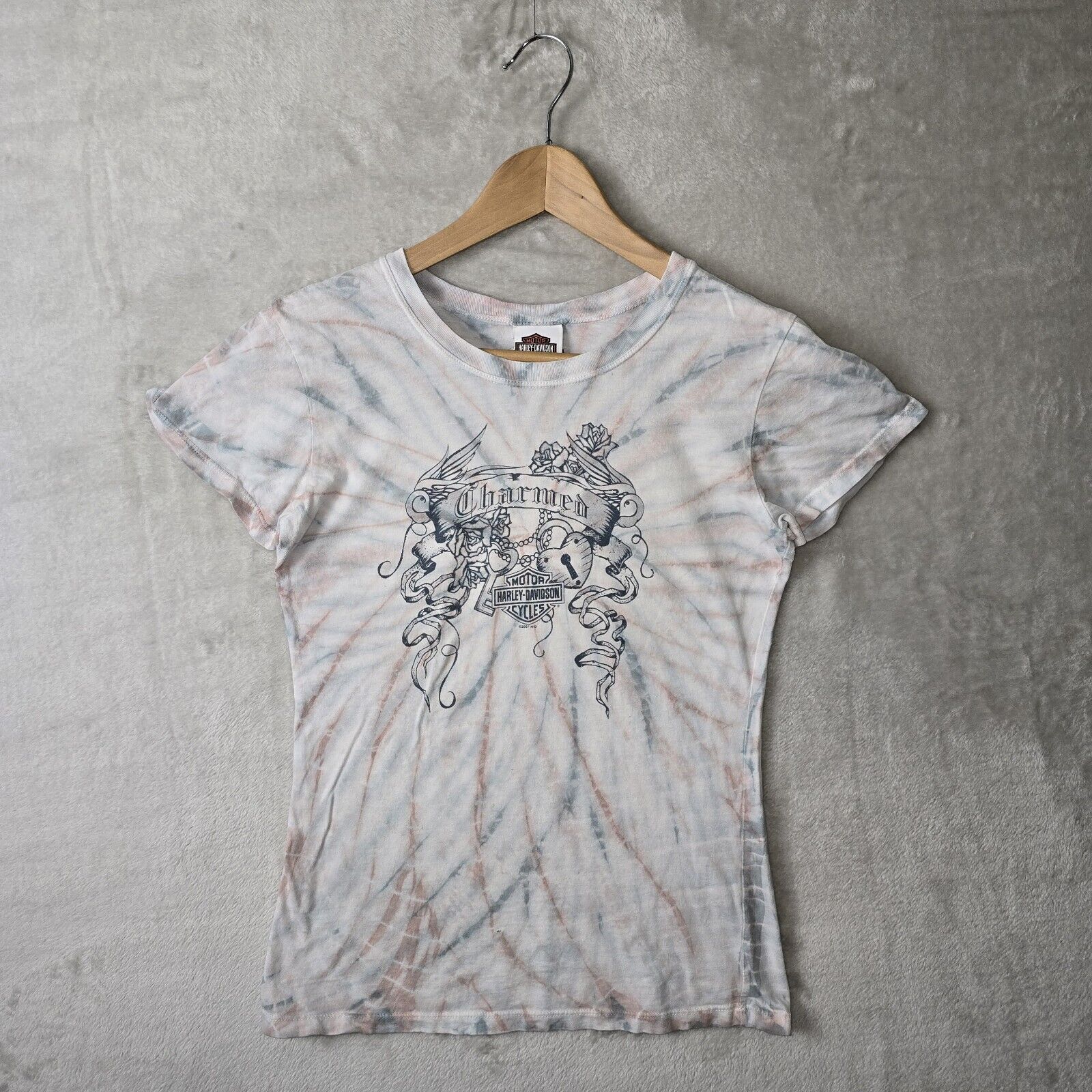 Harley Davidson Harley Davidson Womens Shirt Medium Charmed 2007 Tie Dye Y2k Size M / US 6-8 / IT 42-44 - 2 Thumbnail