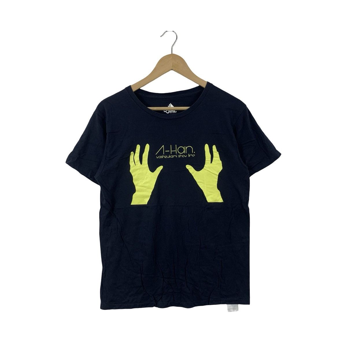 Vintage Vintage A-HaN Graphic T-Shirt Neon Hands Print Minimal Size US L / EU 52-54 / 3 - 3 Thumbnail