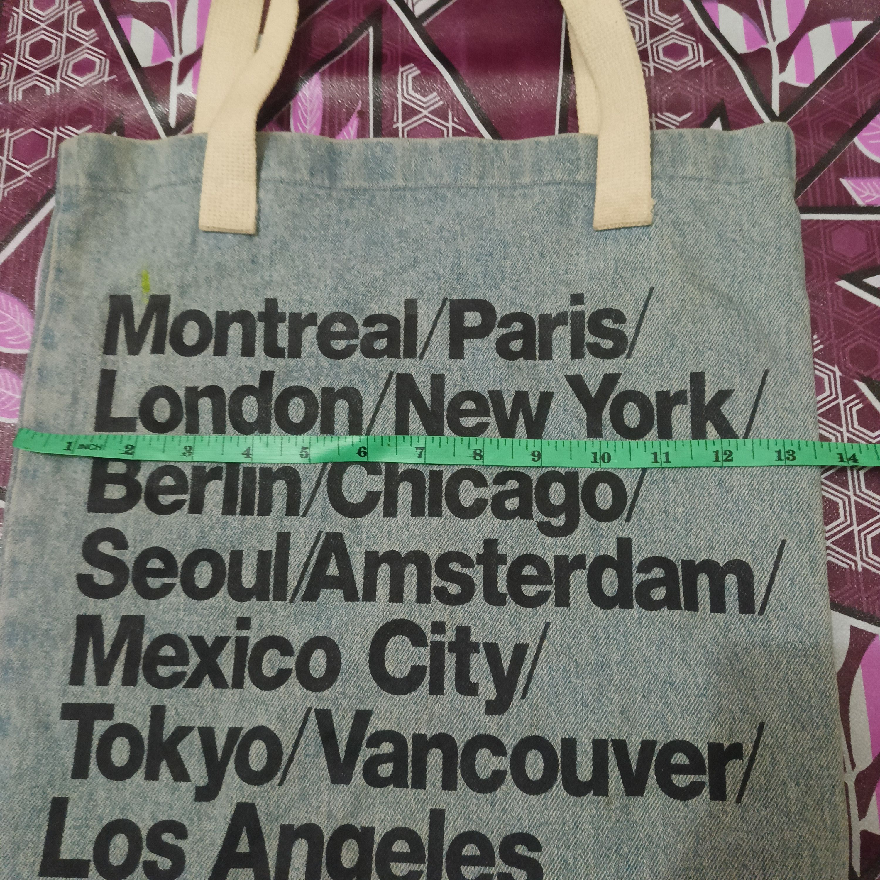 American Apparel Vtg American Apparel Denim Tote Bag Size ONE SIZE - 17 Thumbnail