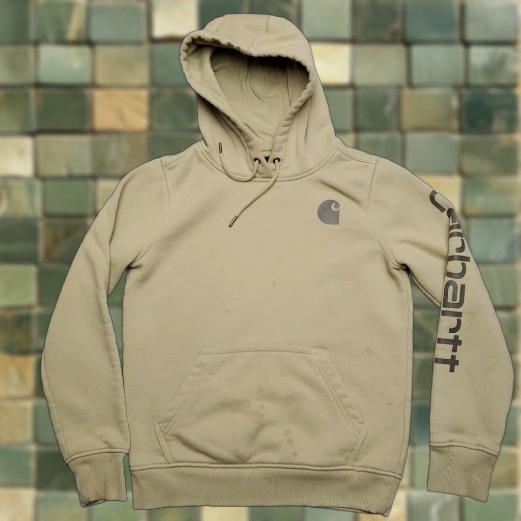 Carhartt VINTAGE Carhartt Hoodie Womens XS Green Relaxed Fit Hooded Sweatshirt Workwear Work Size XS / US 0-2 / IT 36-38 - 1 Thumbnail