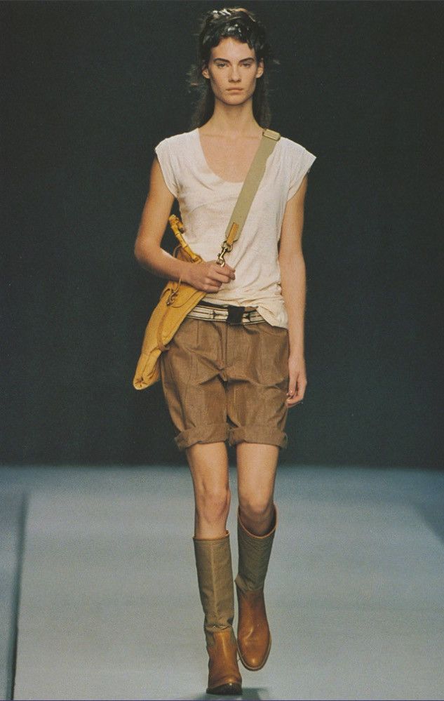 Miu Miu Miu Miu RUNWAY SS2004 Cowboy Riding Boots Silver Leather Y2K Size US 7.5 / IT 37.5 - 2 Thumbnail
