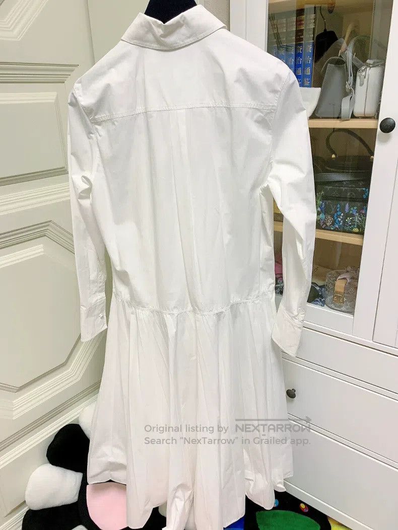 Valentino Valentino White shirt dress Size L / US 10 / IT 46 - 2 Thumbnail
