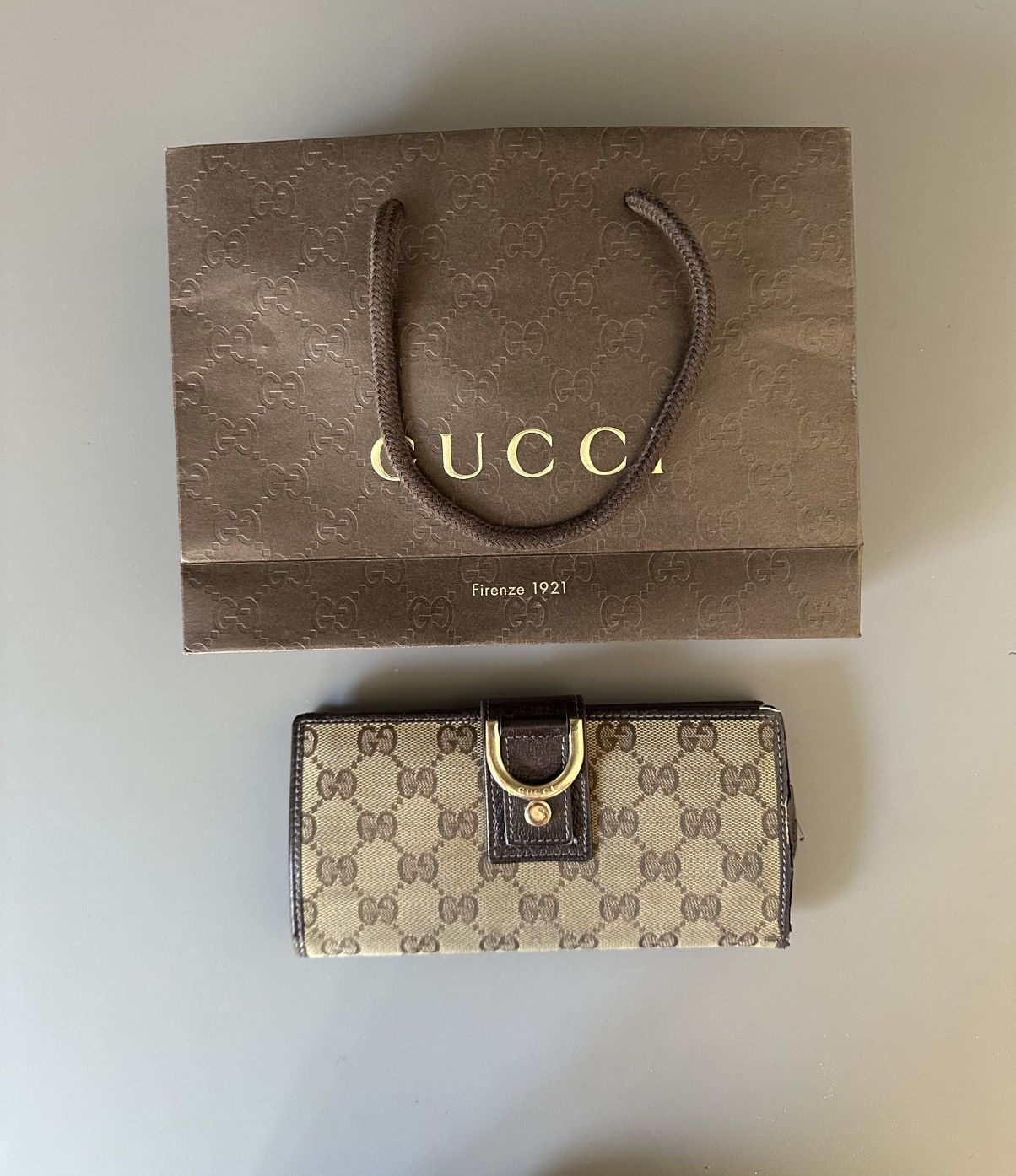 Gucci Gucci GG Canvas & Leather Wallet – Brown Monogram Size ONE SIZE - 8 Thumbnail