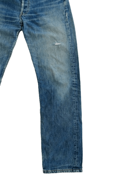 Levi's Vintage Clothing Vintage LEVIS 501 Distressed Jean's Blue Denim Made in UK Size US 31 - 6 Thumbnail