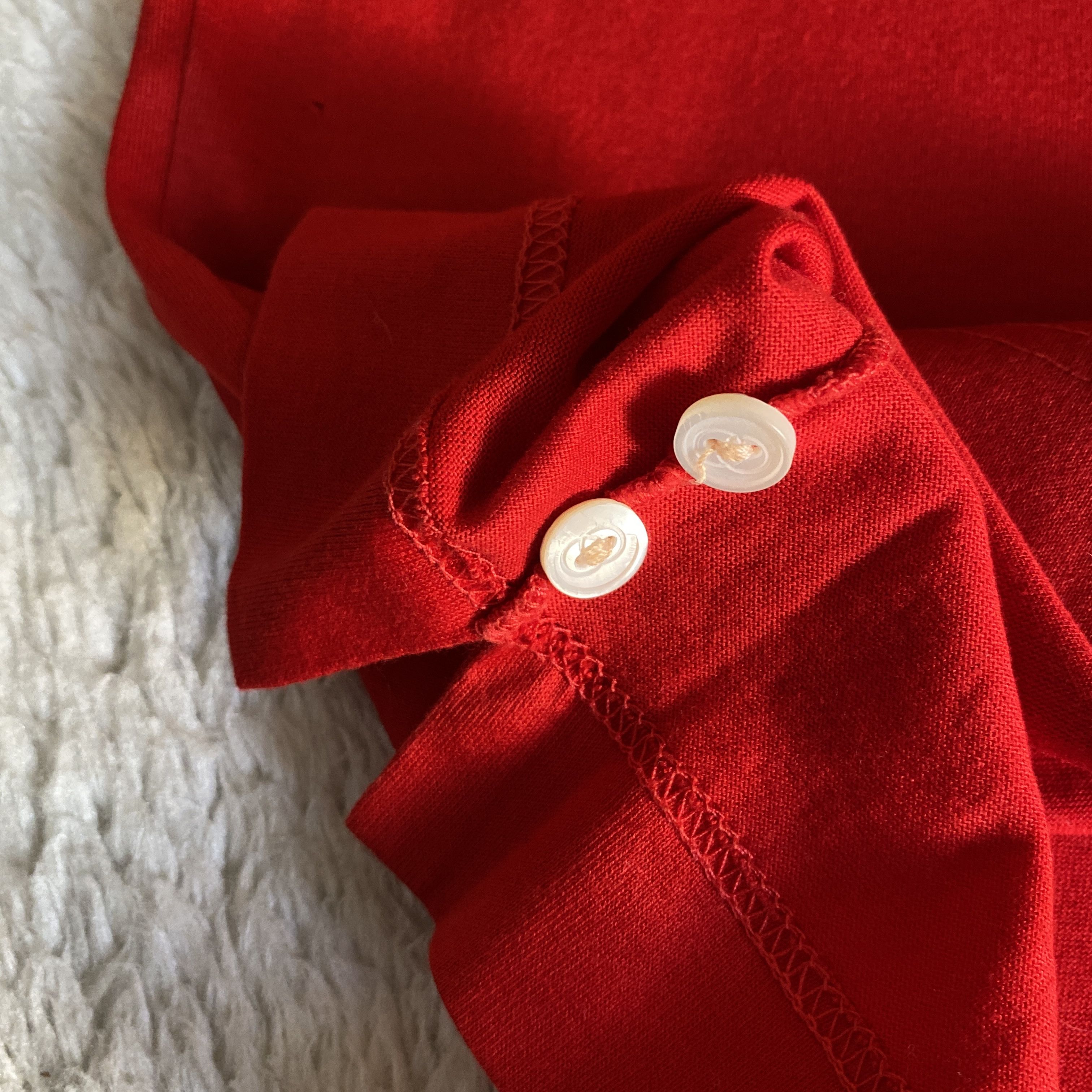 Gucci Vintage Gucci Red Cap Sleeve Henley T-Shirt Size M / US 6-8 / IT 42-44 - 11 Thumbnail
