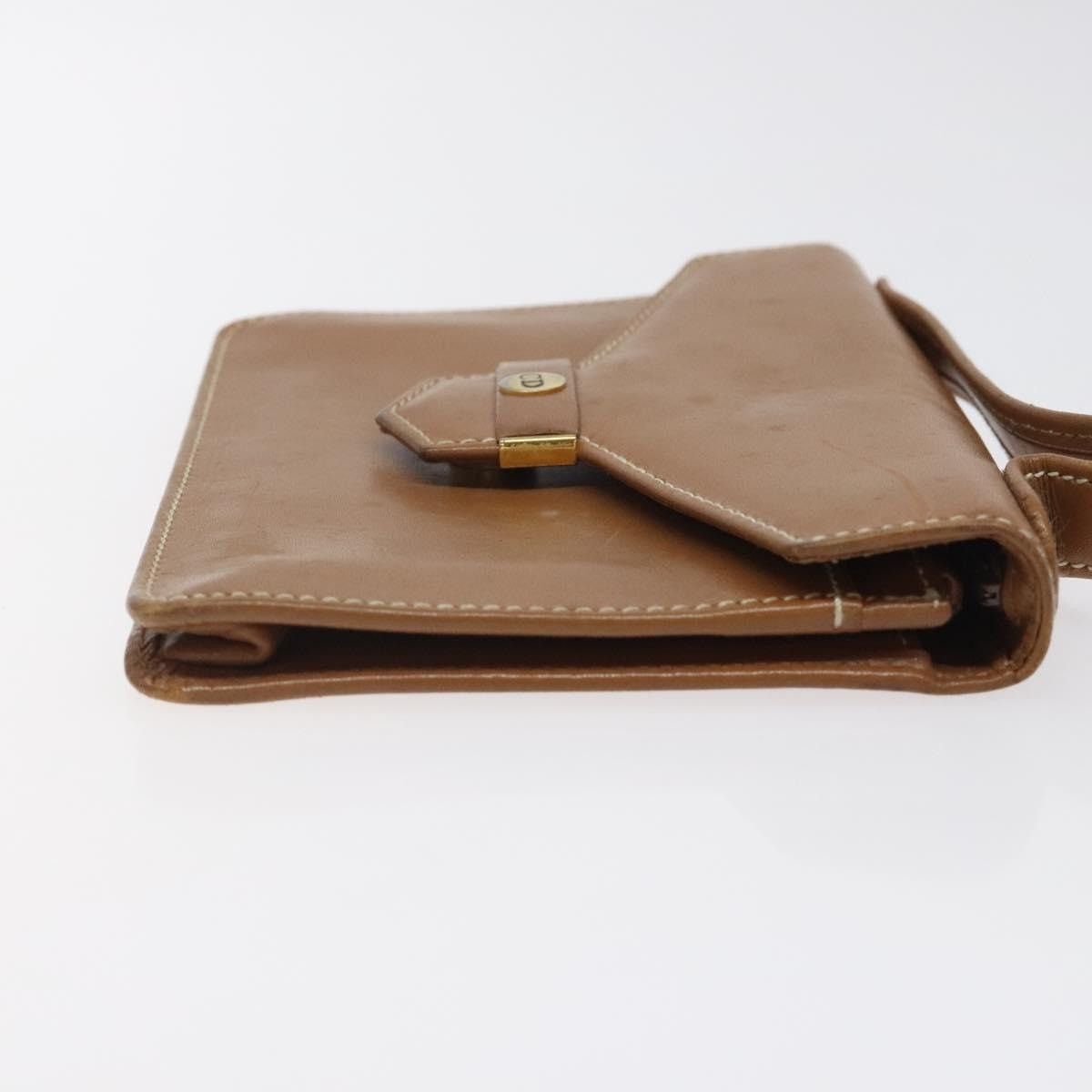 Dior DIOR Hand Bag Leather Brown Gold Size ONE SIZE - 4 Thumbnail