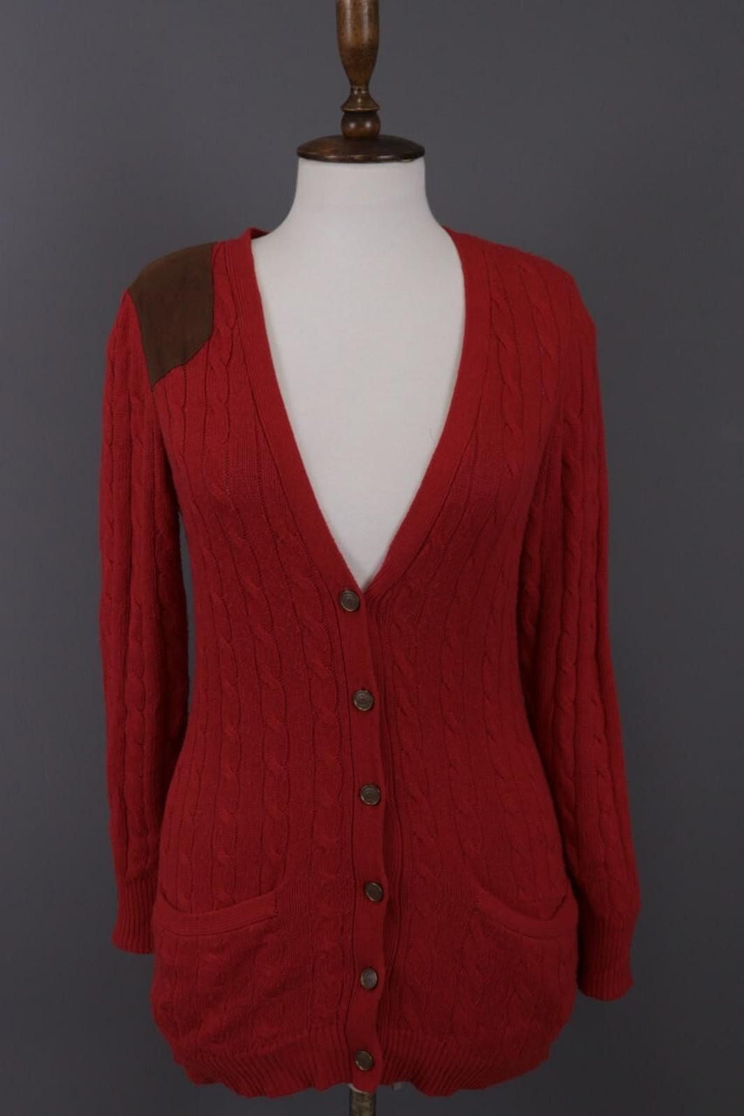 Lauren Ralph Lauren Lauren Ralph Lauren Red Wool Cashmere Cardigan Size XS Size XS / US 0-2 / IT 36-38 - 1 Thumbnail