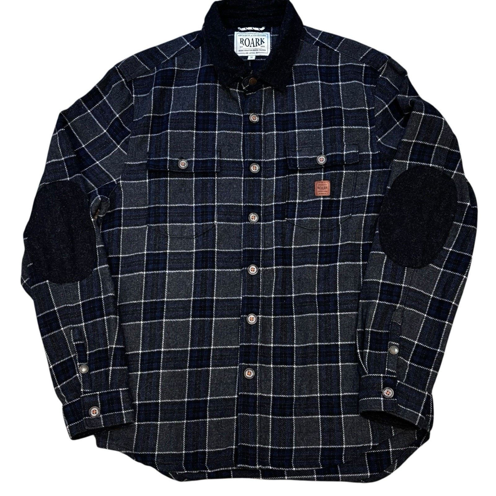 Roark ROARK Nordsman Gray Black Plaid Check Button Up Men's Medium Size US M / EU 48-50 / 2 - 1 Thumbnail