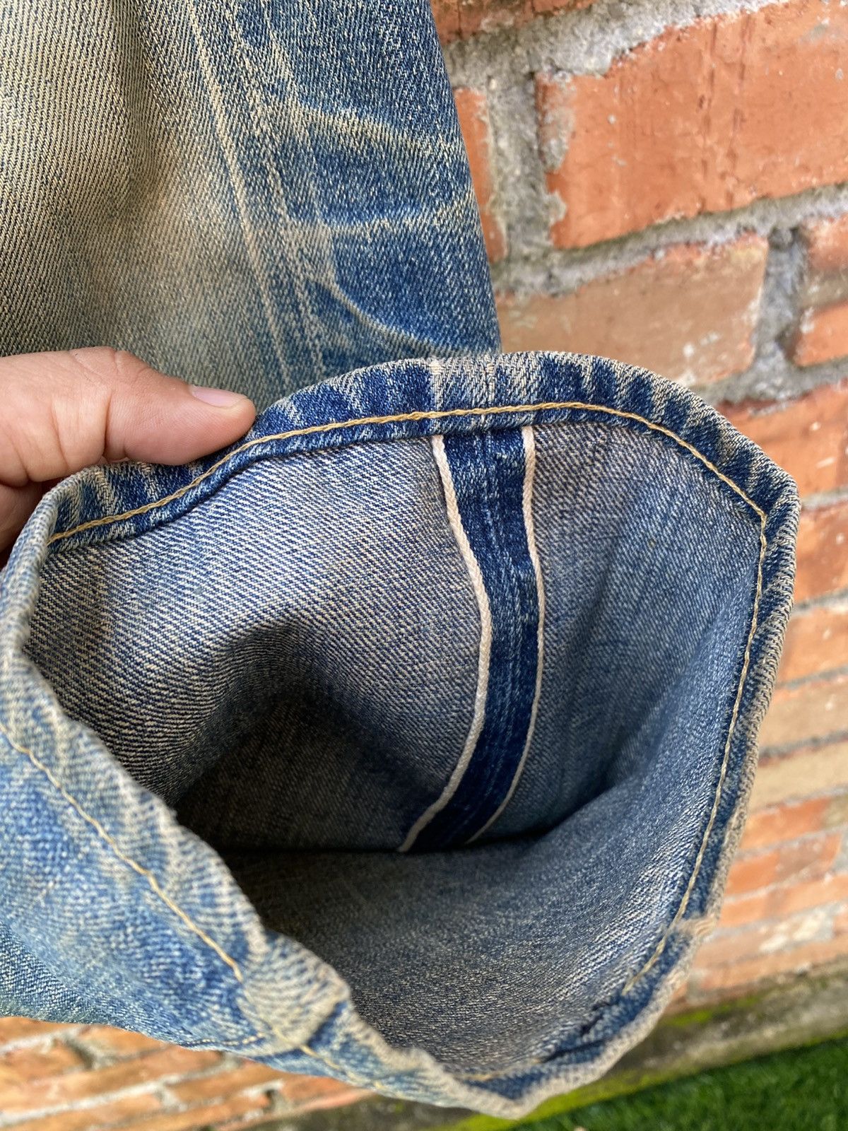 Sugar Cane × Toyo Enterprises W32x29.5 Joe MCCoy redline distressed denime Size US 32 / EU 48 - 4 Thumbnail