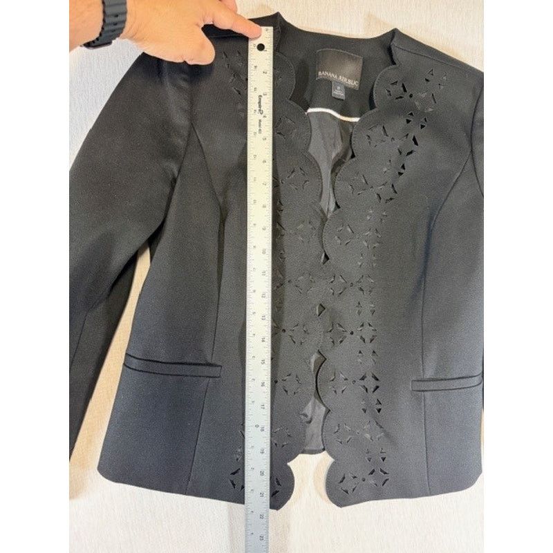 Banana Republic Banana Republic Blazer Jacket Size 2 Black Cropped Women Size XS / US 0-2 / IT 36-38 - 6 Thumbnail