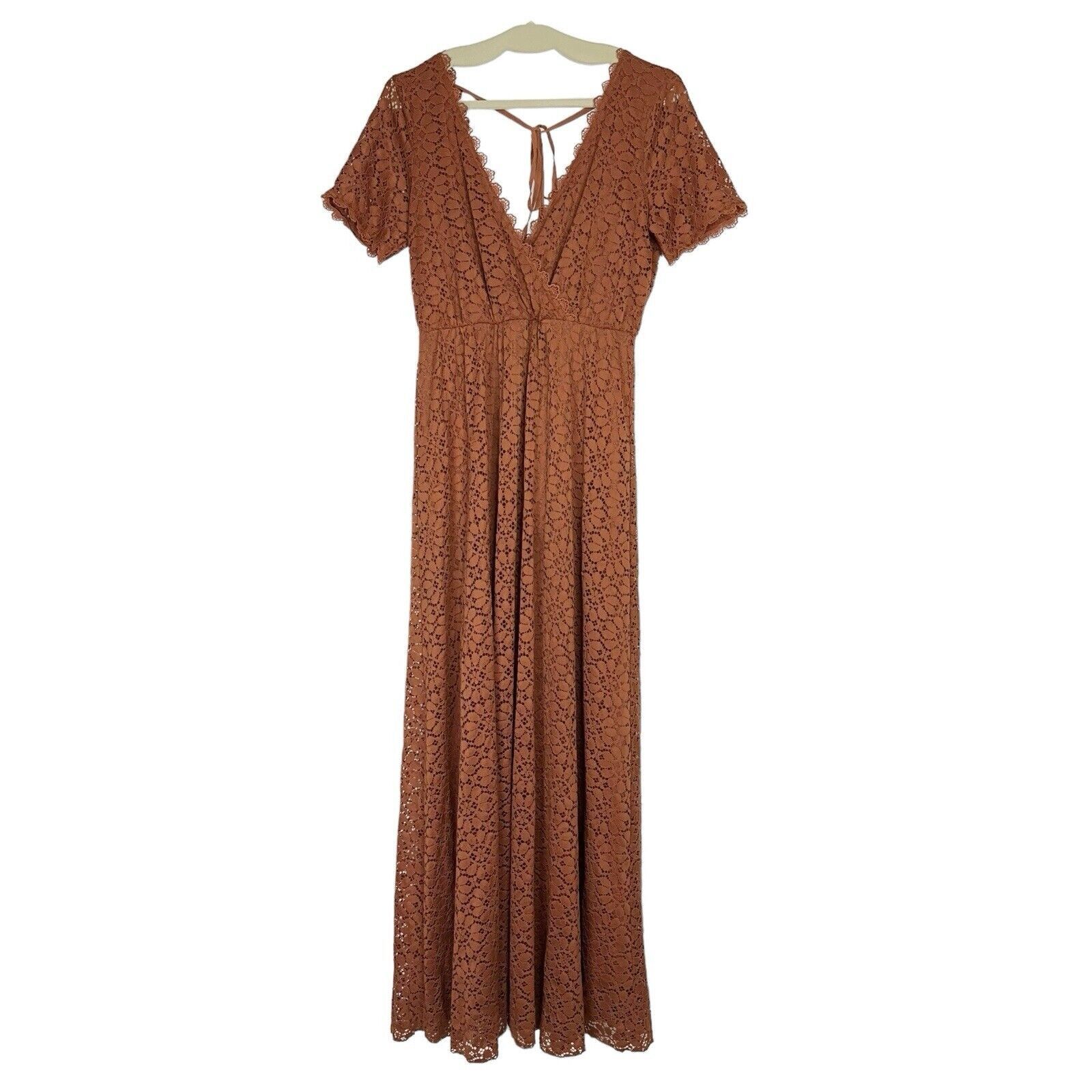 The Unbranded Brand Baltic Born Burnt Orange Rust Lace Fairy Cottage Maxi  Dress | Grailed