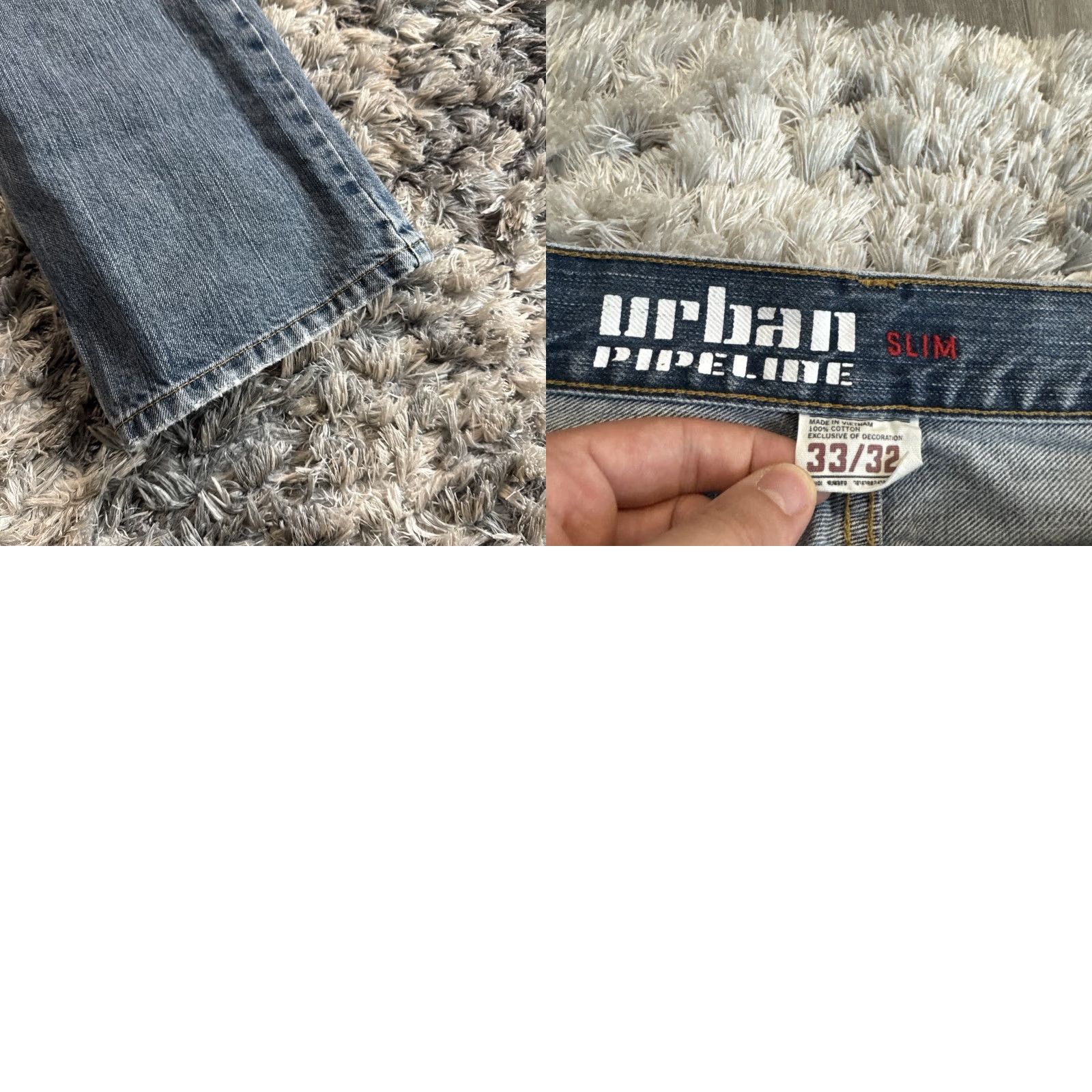 Vintage VINTAGE Urban Pipeline Jeans Men Slim Straight Denim Blue 00’s Y2K Size 33x32 Inseam 30in Men’s Slimming Regular Size US 33 - 8 Thumbnail