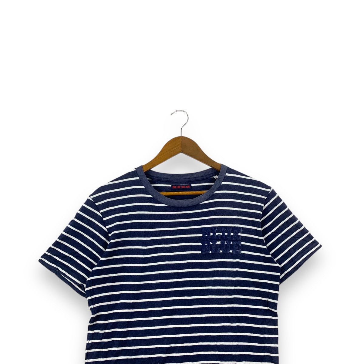 Blue Blue Japan Vintage BLUE BLUE JAPAN Designer Striped Tee Shirt Top Size S / US 4 / IT 40 - 2 Thumbnail