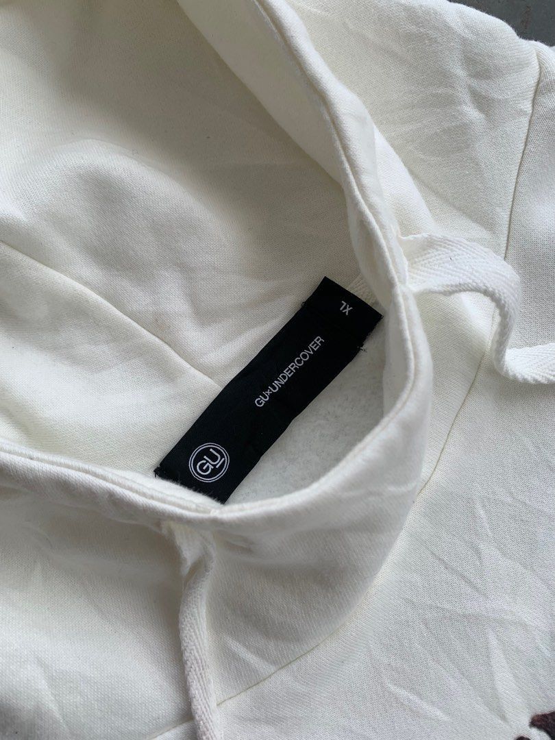 GU GU X Undercover Safety Pin Rose White Hoodie Size US XL / EU 56 / 4 - 2 Thumbnail
