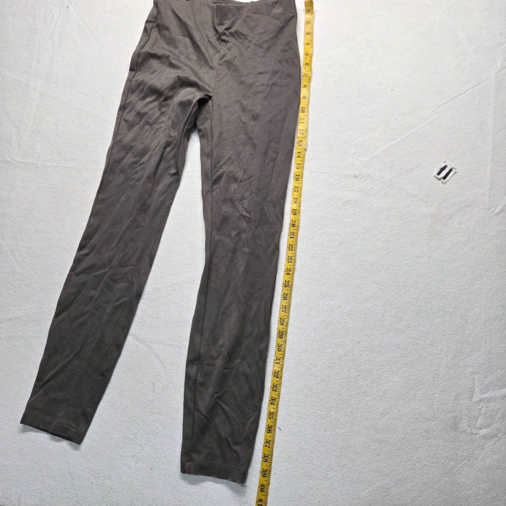 Vintage Crosby Leopard Print Pants Leggings - Gray Adult Women's Size S Stretchy Mid Rise 29" Inseam Regular Fit Pants Ladies Size 28" / US 6 / IT 42 - 7 Thumbnail