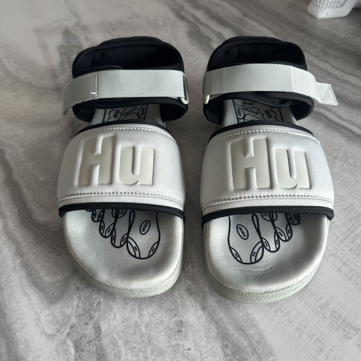 Adidas × Pharrell Adidas x Pharrell Williams Adilette 2.0 Halo Green Sandals Size US 10 / EU 43 - 4 Thumbnail