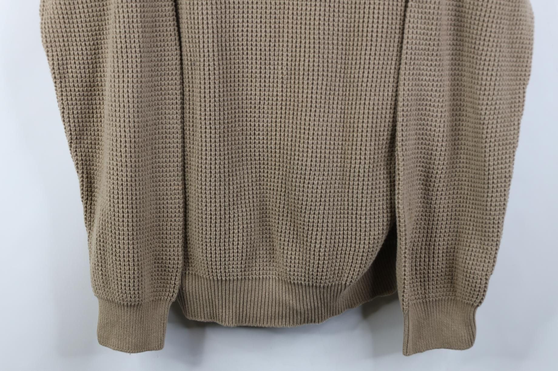 Timberland Vintage 90s Y2K Timberland Chunky Thermal Knit Sweater Beige Size US L / EU 52-54 / 3 - 3 Thumbnail