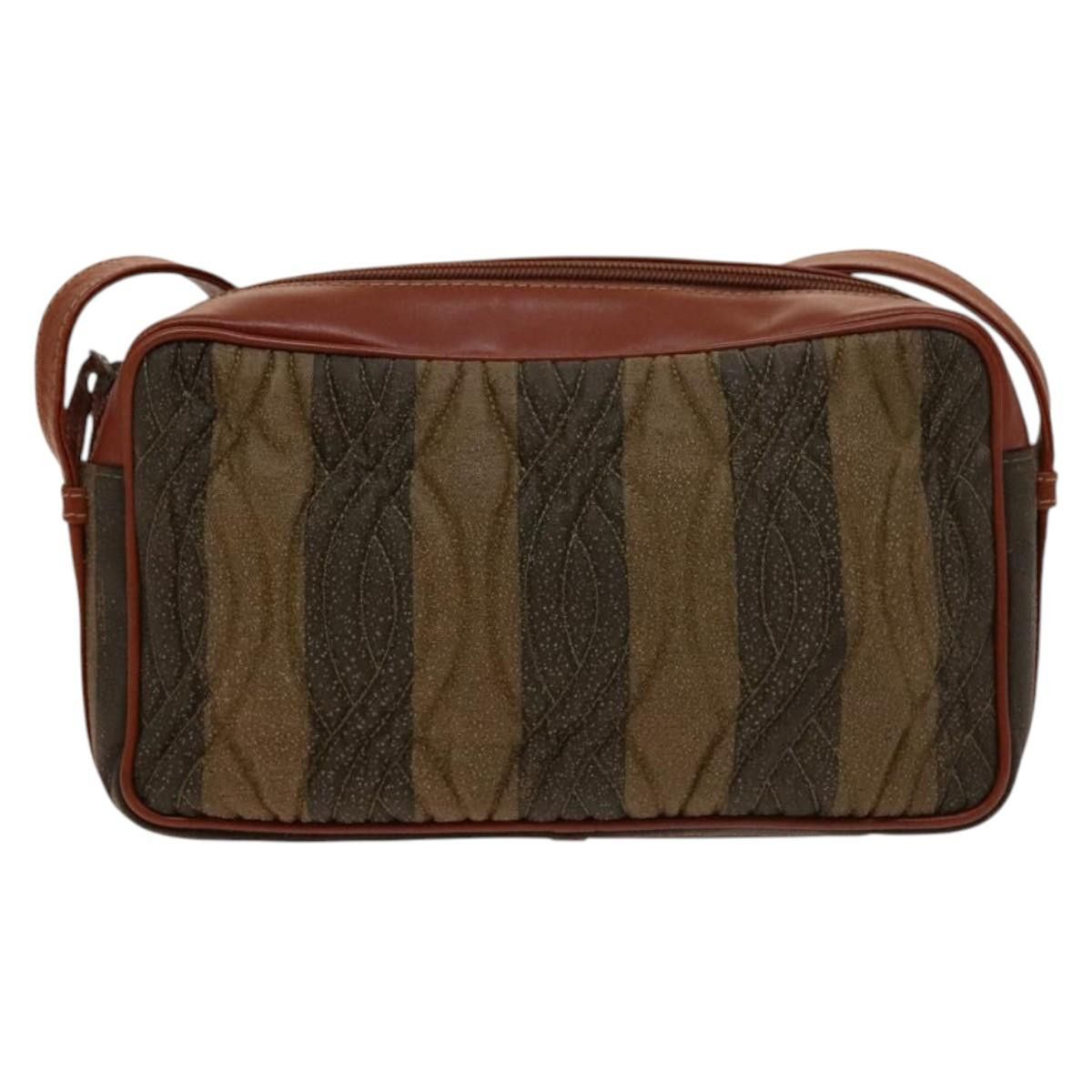 Fendi FENDI Pecan Canvas Shoulder Bag Coated Canvas Black Brown Size ONE SIZE - 2 Thumbnail