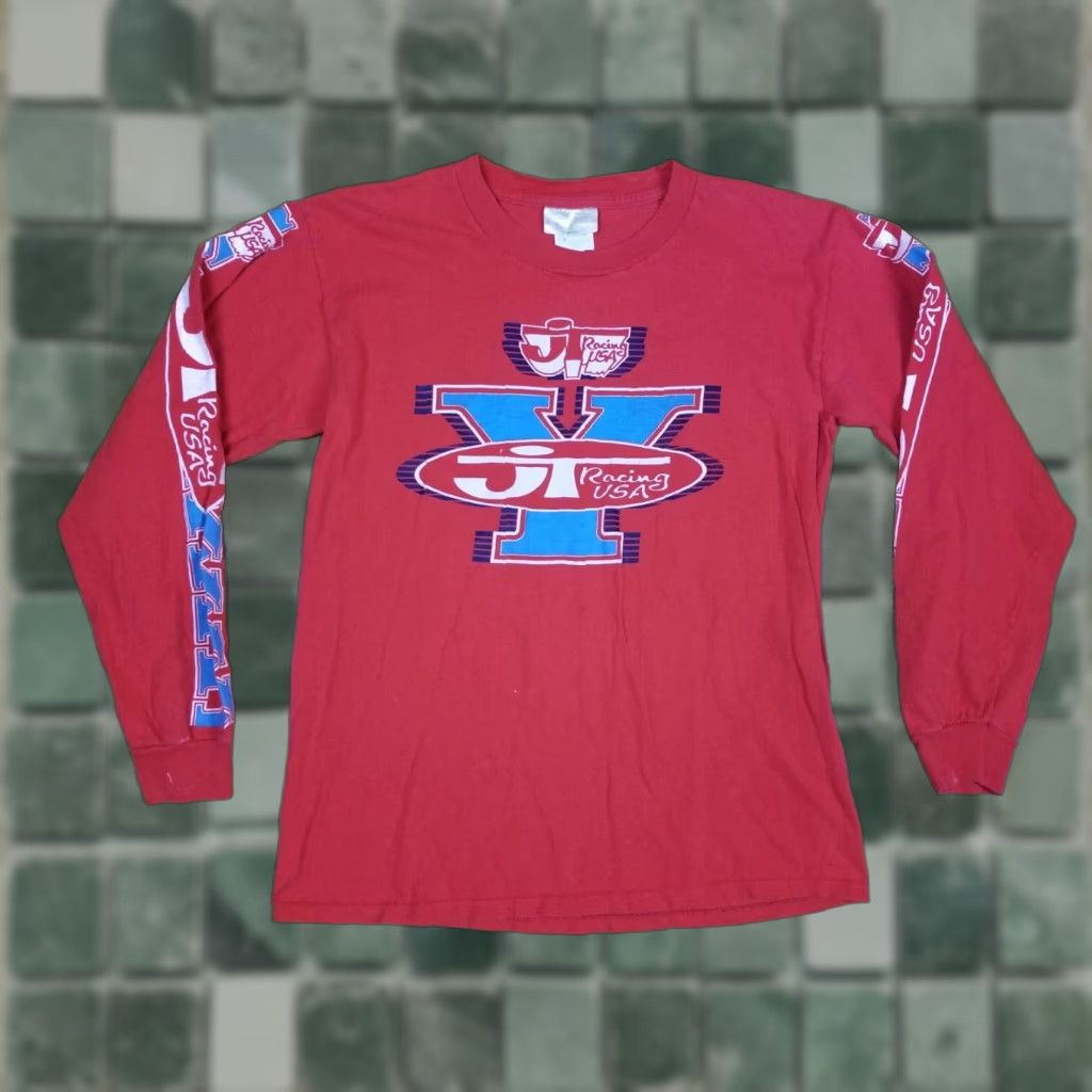 Vintage VINTAGE 80' MOTOCROSS JT RACING RED LONG SLEEVE T-SHIRT SZ MEDIUM Mens Shirt M Red Vintage Retro USA Size US M / EU 48-50 / 2 - 1 Thumbnail