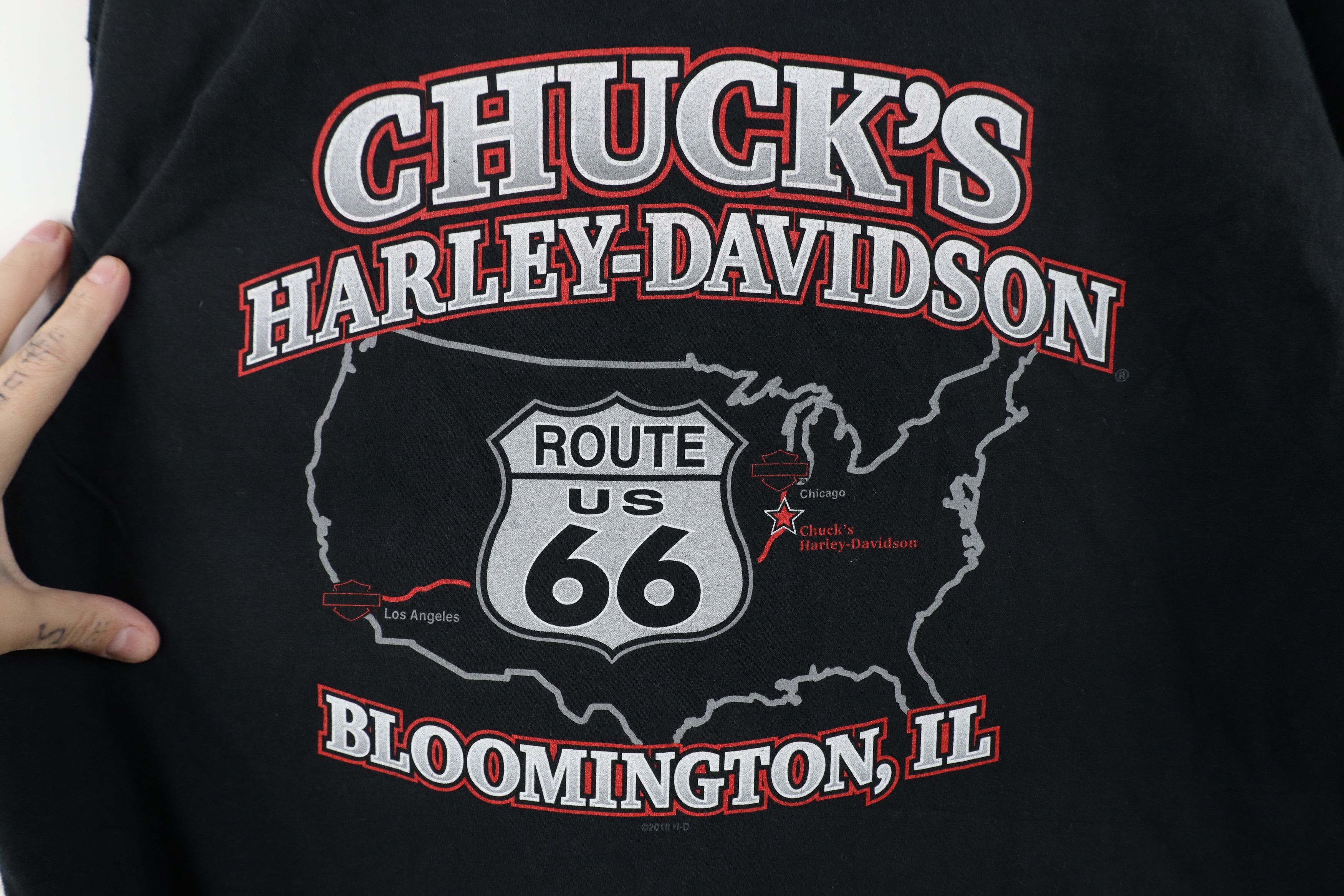 Harley Davidson Vintage Y2K Harley Davidson Spell Christmas Big Logo T-Shirt Size US L / EU 52-54 / 3 - 10 Thumbnail