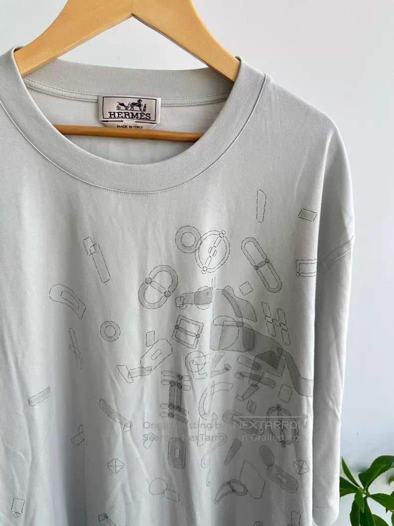 Hermes Hermes size 3XL Foggy Color Letter Graffiti Short Sleeve T- Size XS / US 0-2 / IT 36-38 - 4 Thumbnail