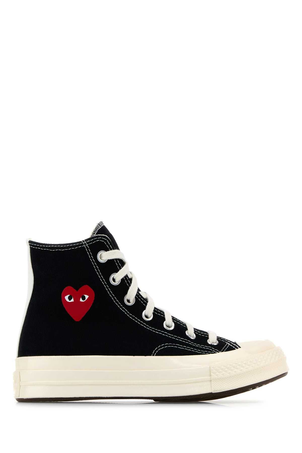Comme des Garcons PLAY Black Canvas Comme Des Garã§Ons X Converse Sneakers Size US 6 / IT 36 - 1 Thumbnail