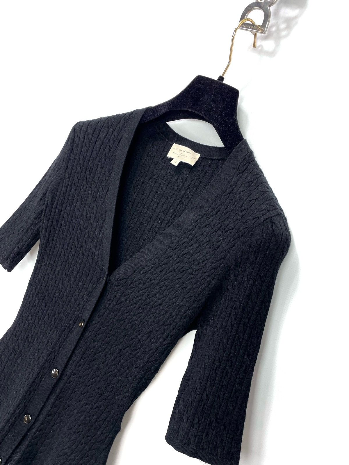 Sezane SÉZANE La Maille Cable-Knit Cardigan - Size M - Viscose Size M / US 6-8 / IT 42-44 - 2 Thumbnail