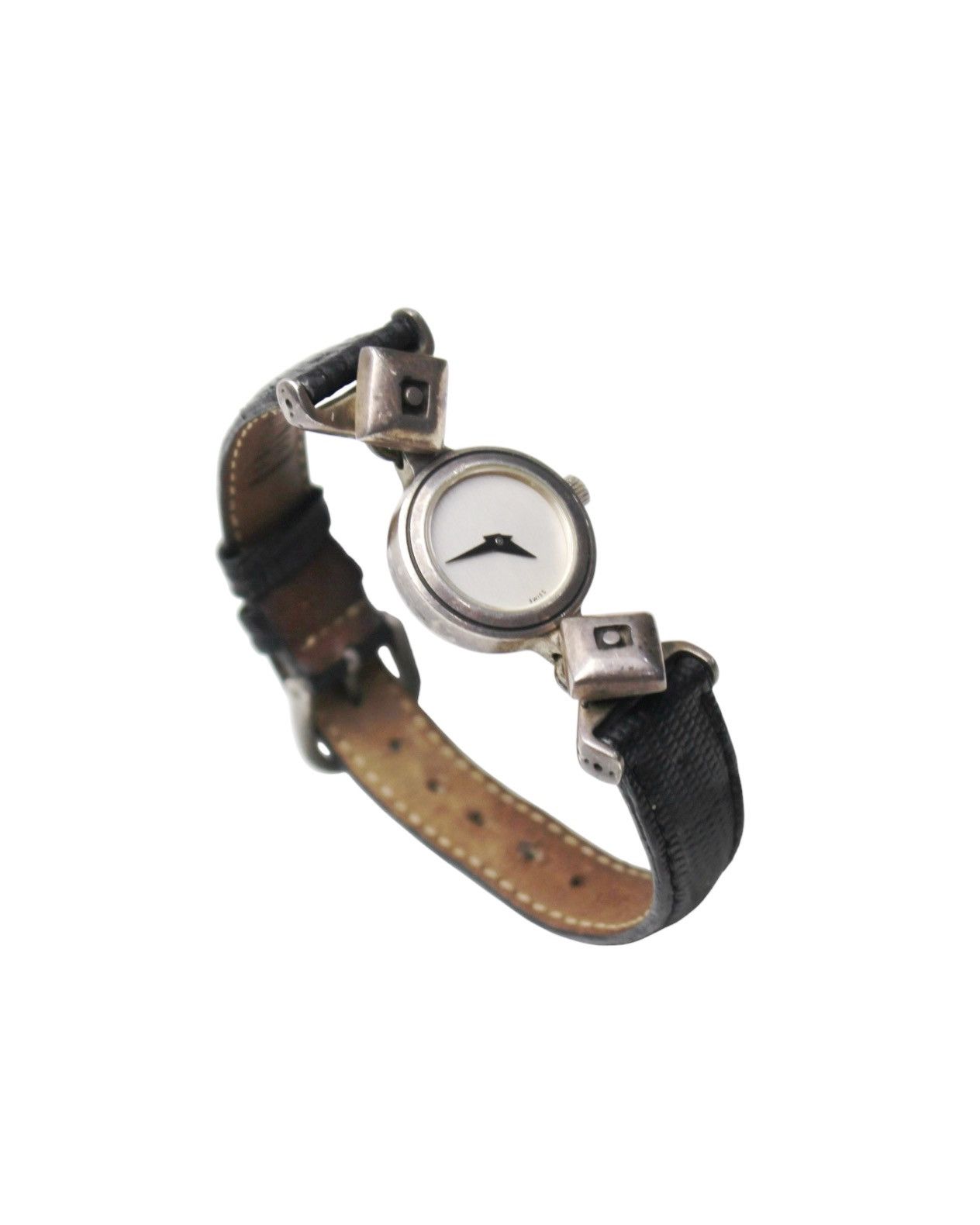 1990S LISA JENKS STERLING SILVER LIZARD BAND SWISS WATCH
