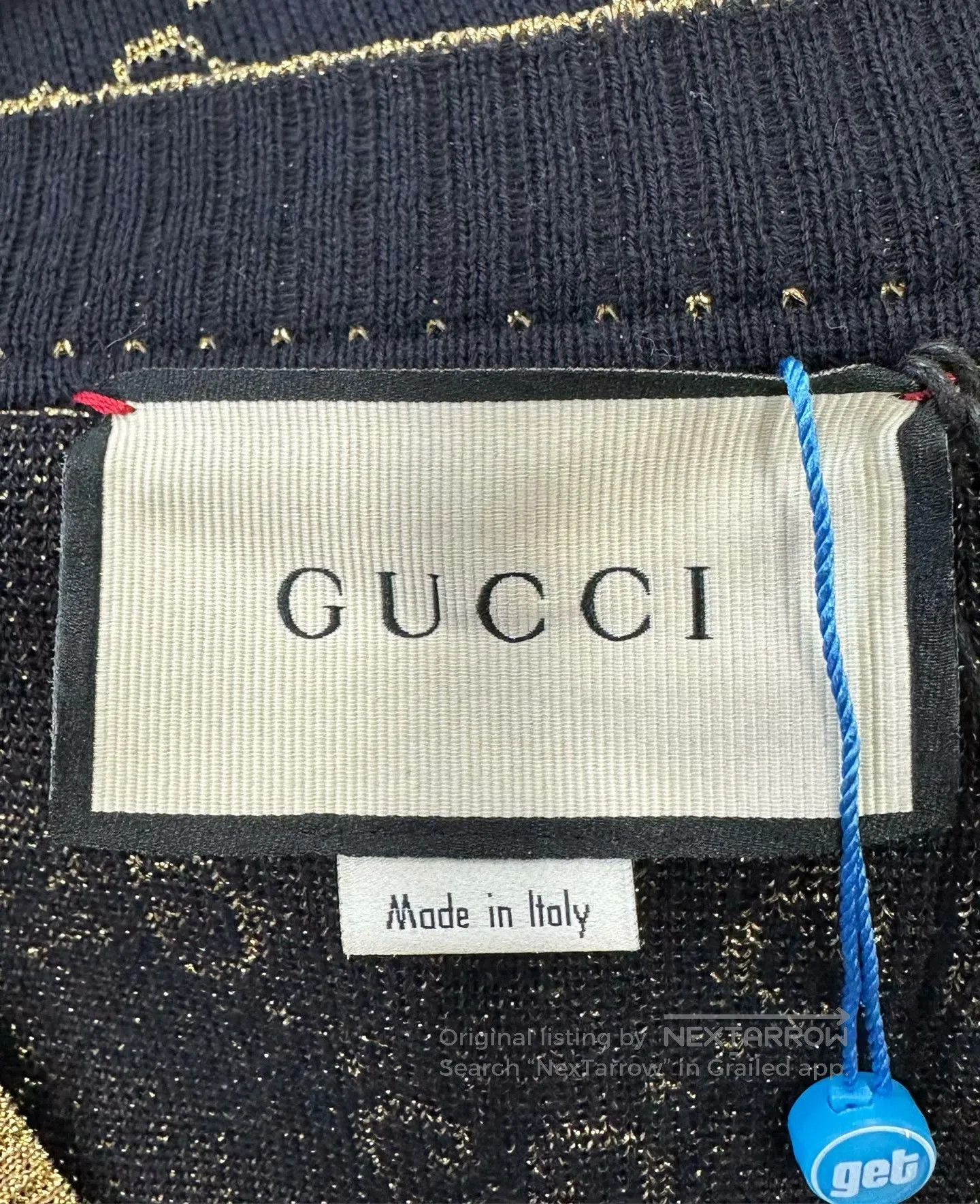 Gucci Guicci Black Gold Double G Full Print Knit Cardigan Jacket Size US S / EU 44-46 / 1 - 3 Thumbnail