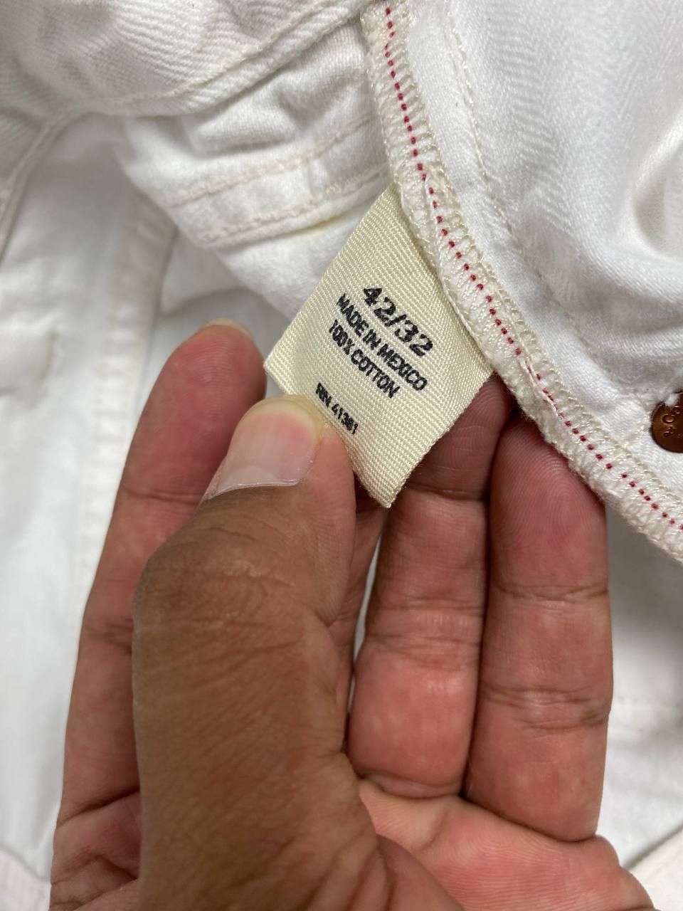 Polo Ralph Lauren vintage polo ralph lauren redline selvedge white denim Size US 44 / EU 60 - 16 Thumbnail