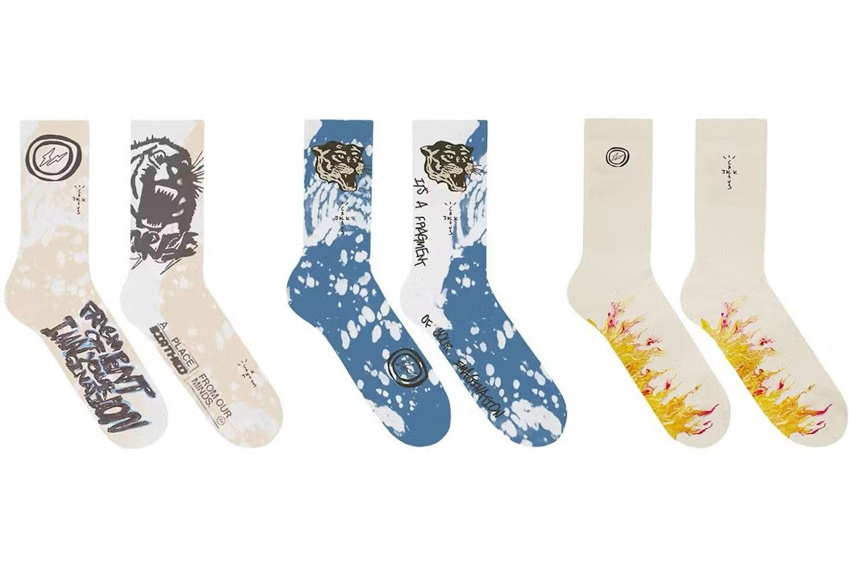 Fragment Design × Travis Scott CACTUS JACK FOR FRAGMENT 3 PACK SOCKS Size ONE SIZE - 4 Thumbnail