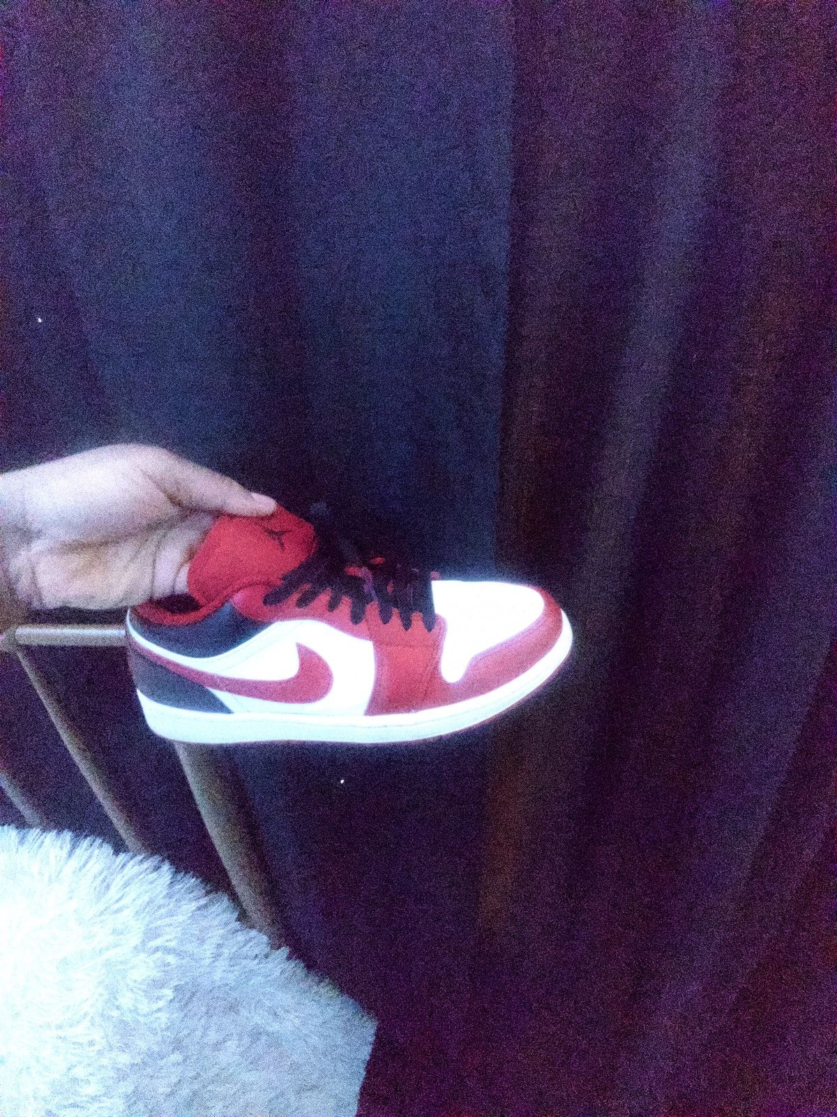 Nike 2022 Air Jordan 1 Low 'Reverse Black Toe' Size US 9 / EU 42 - 4 Thumbnail