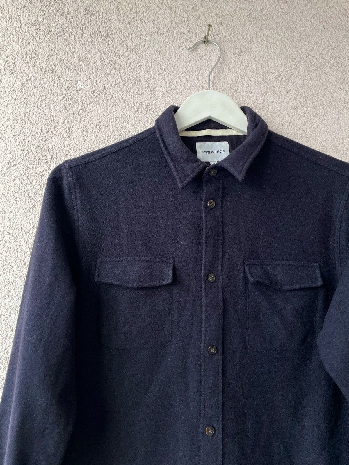 Norse Projects Norse Projects Wool Blue Overshirt Size M Basic Casual Shirt Size US M / EU 48-50 / 2 - 2 Thumbnail
