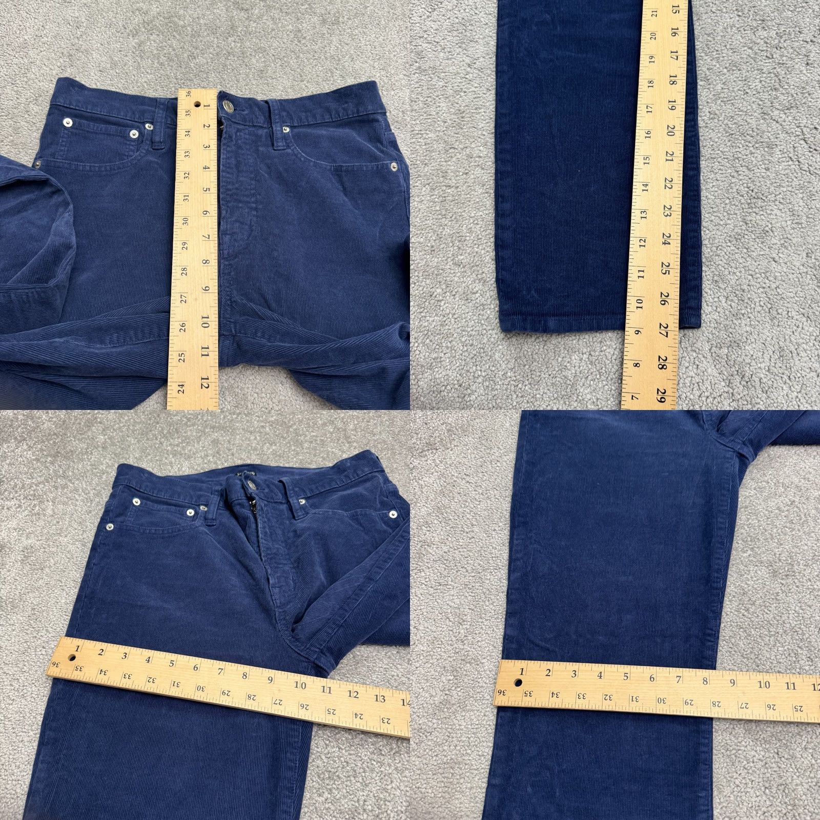 J.Crew J.Crew 1040 Athletic Fit Straight Corduroy Pants High Rise Womens 30 Navy Blue Size 30" / US 8 / IT 44 - 8 Thumbnail