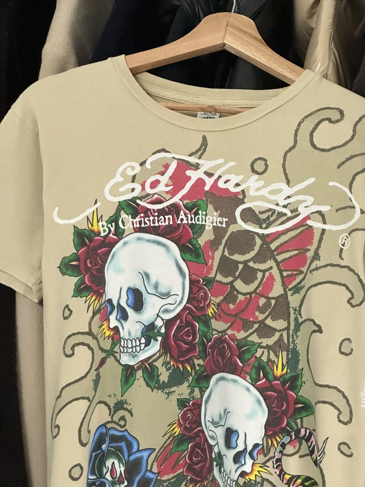 Christian Audigier × Ed Hardy × Vintage Black Rose Of Death Short Sleeve Tee Size US S / EU 44-46 / 1 - 3 Thumbnail